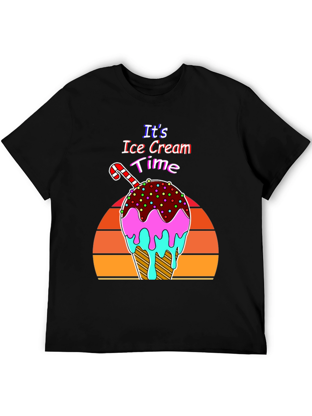 Its Ice Cream Time Retro T-Shirt