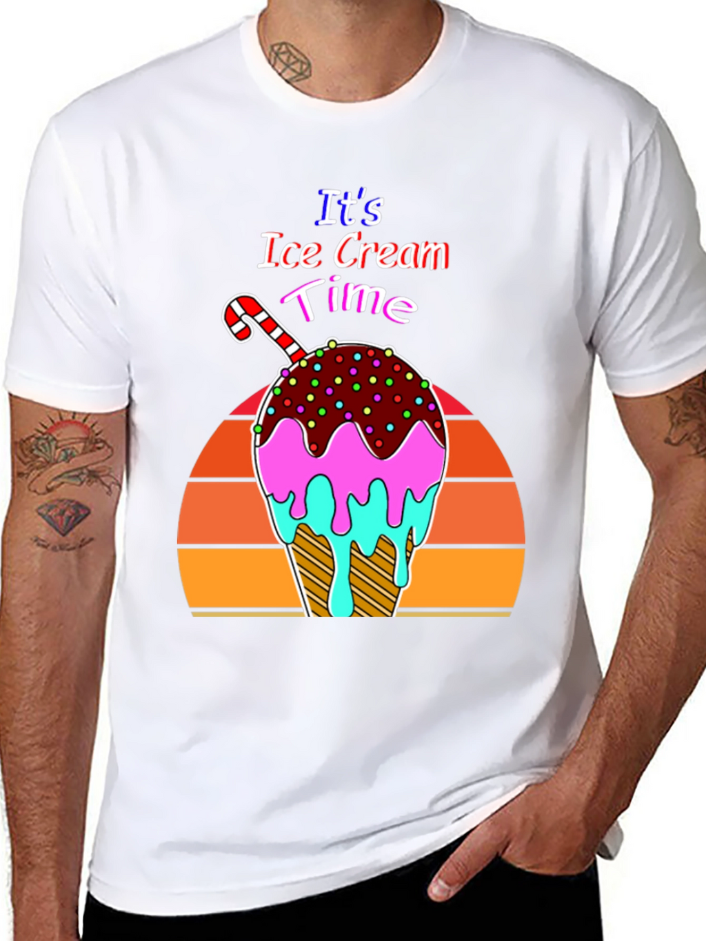 Its Ice Cream Time Retro T-Shirt