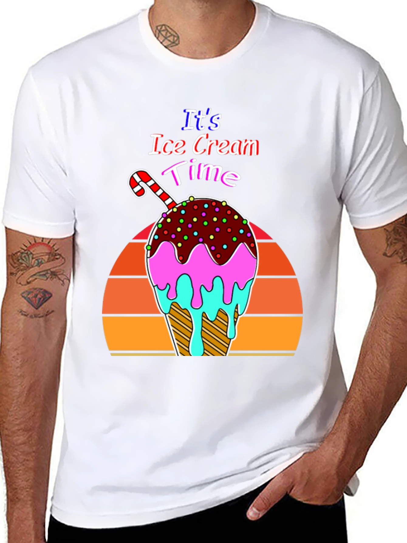 Its Ice Cream Time Retro T-Shirt