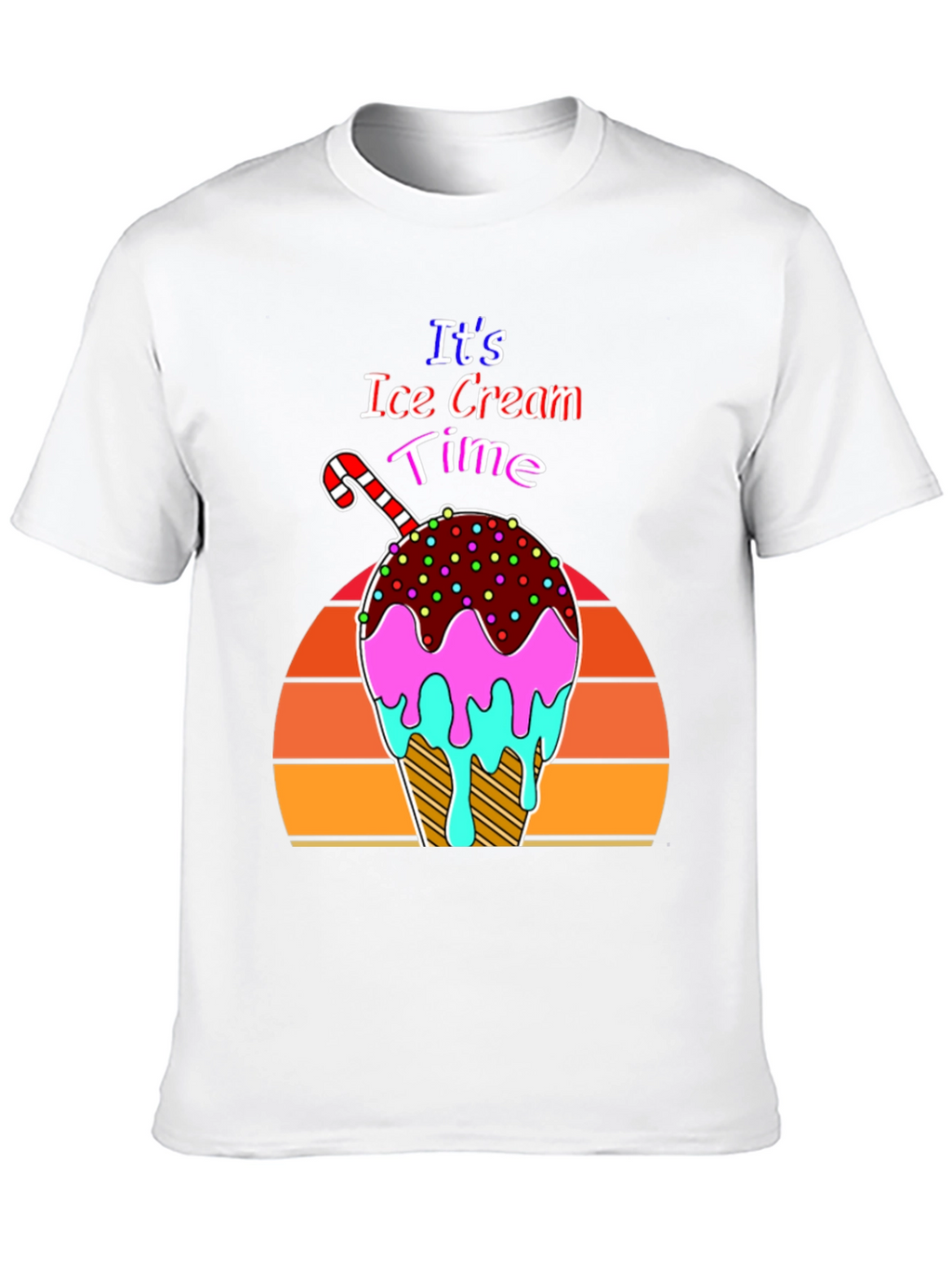 Its Ice Cream Time Retro T-Shirt