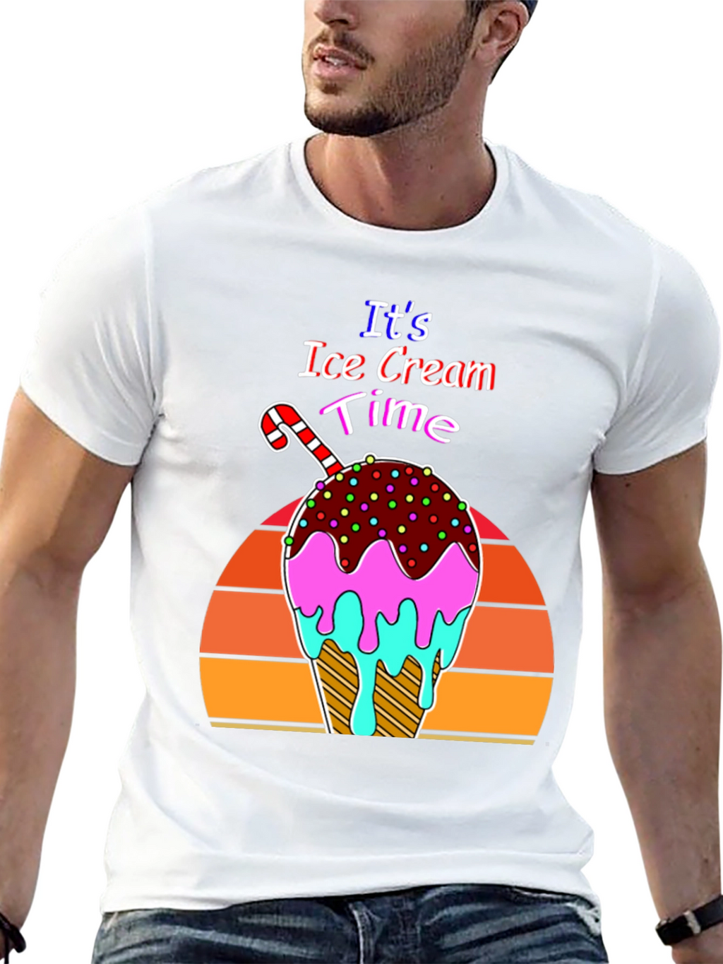 Its Ice Cream Time Retro T-Shirt