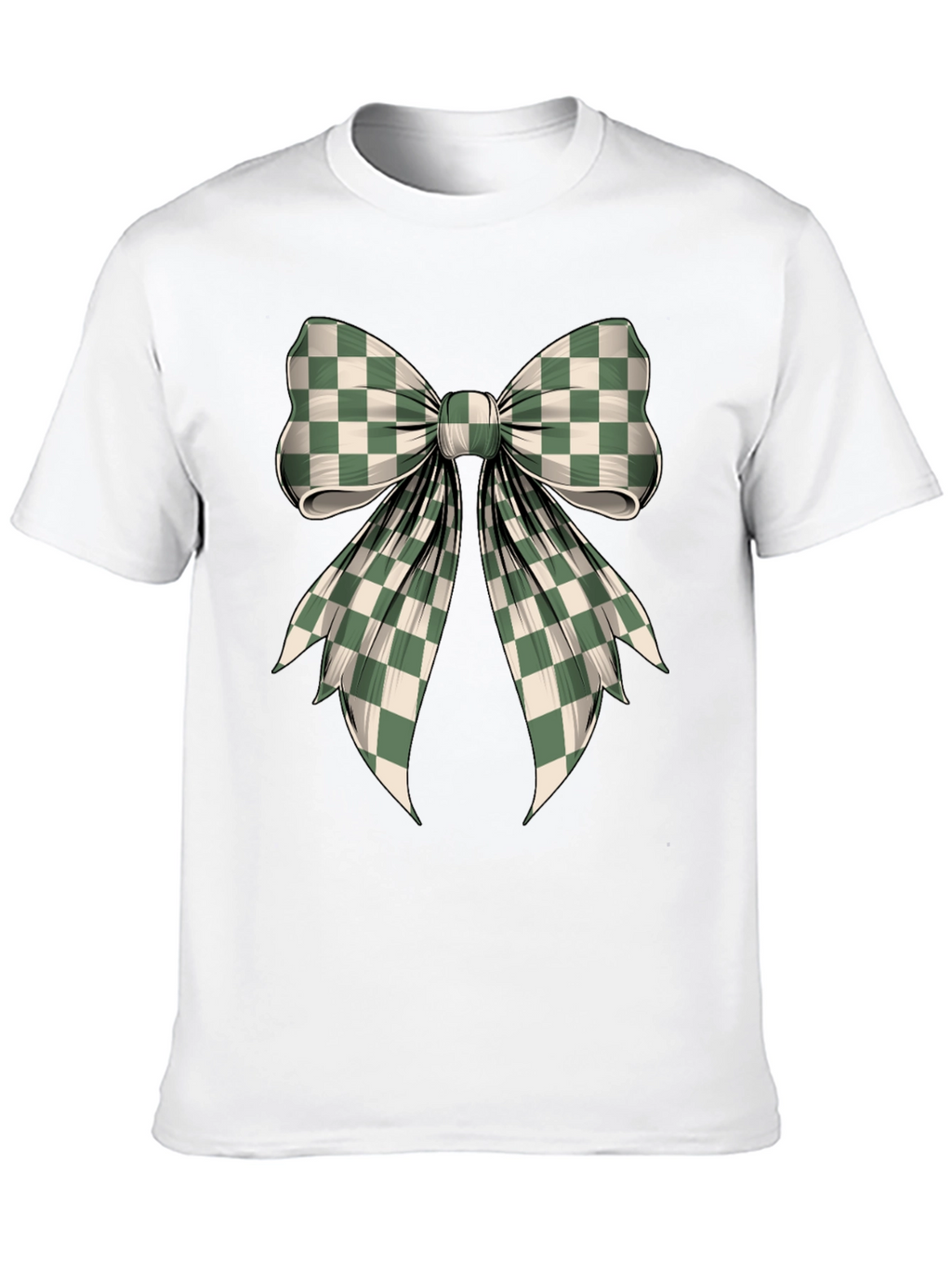 Checkered Bow Graphic Tee