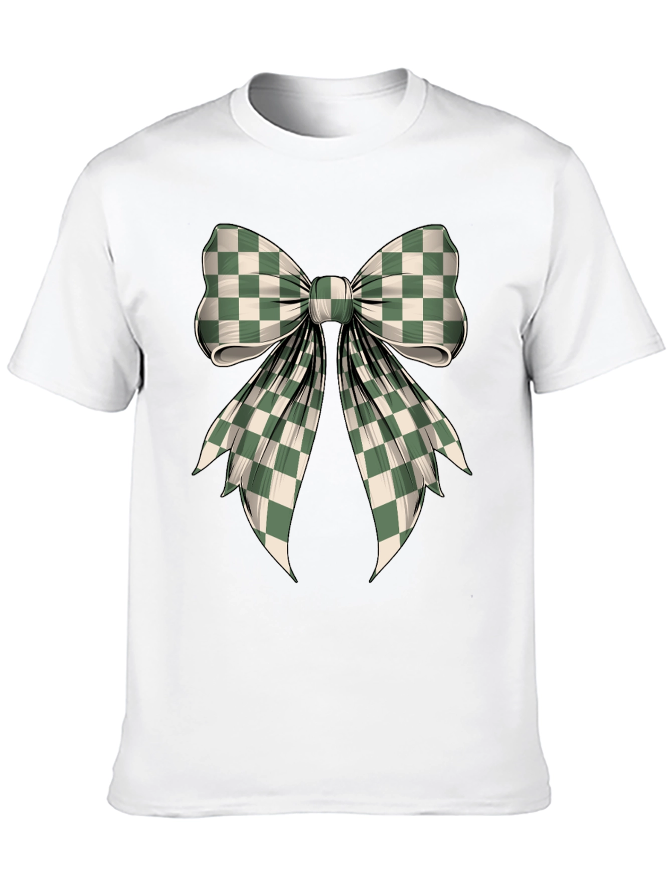 Checkered Bow Graphic Tee