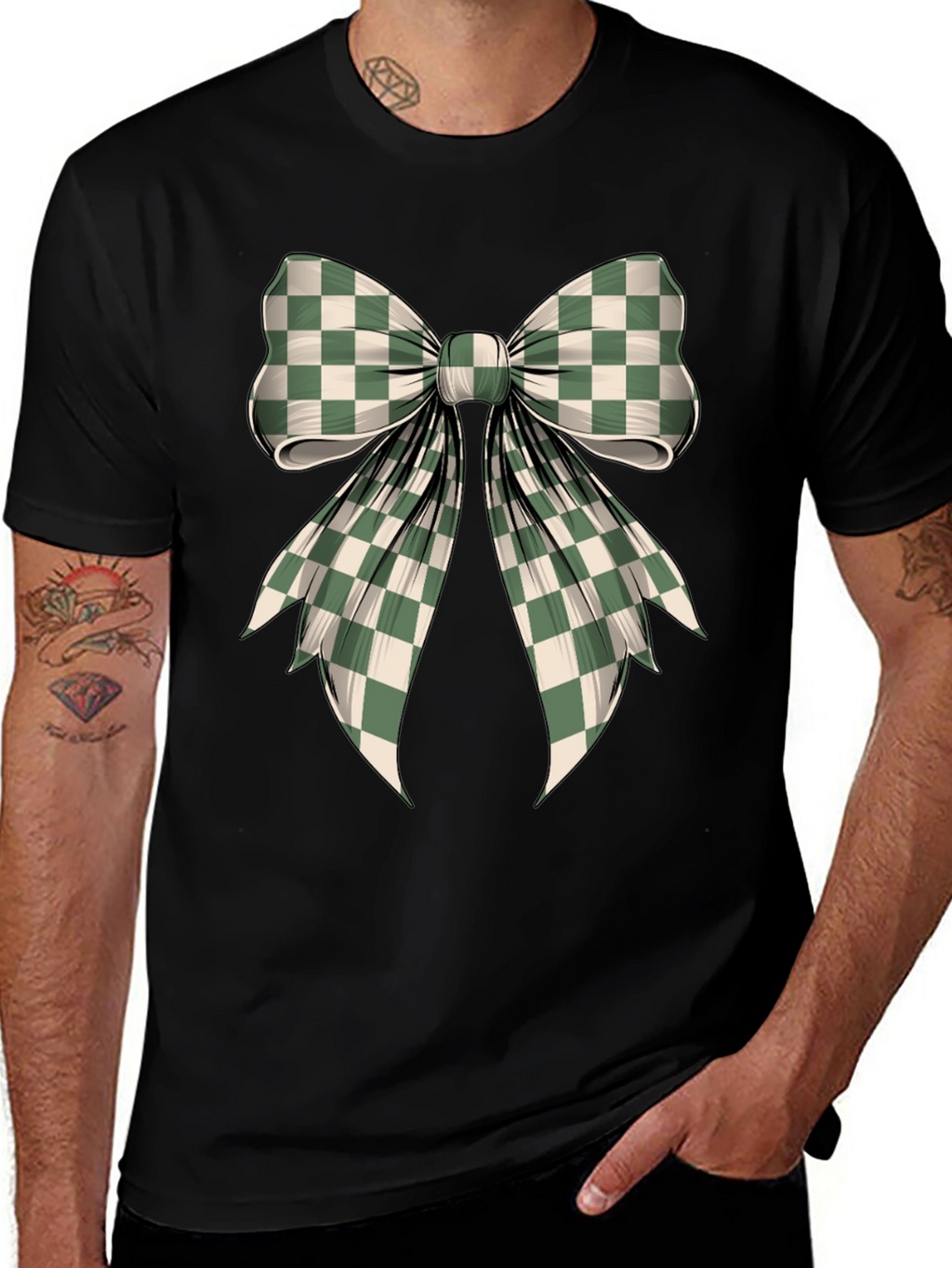 Checkered Bow Graphic Tee