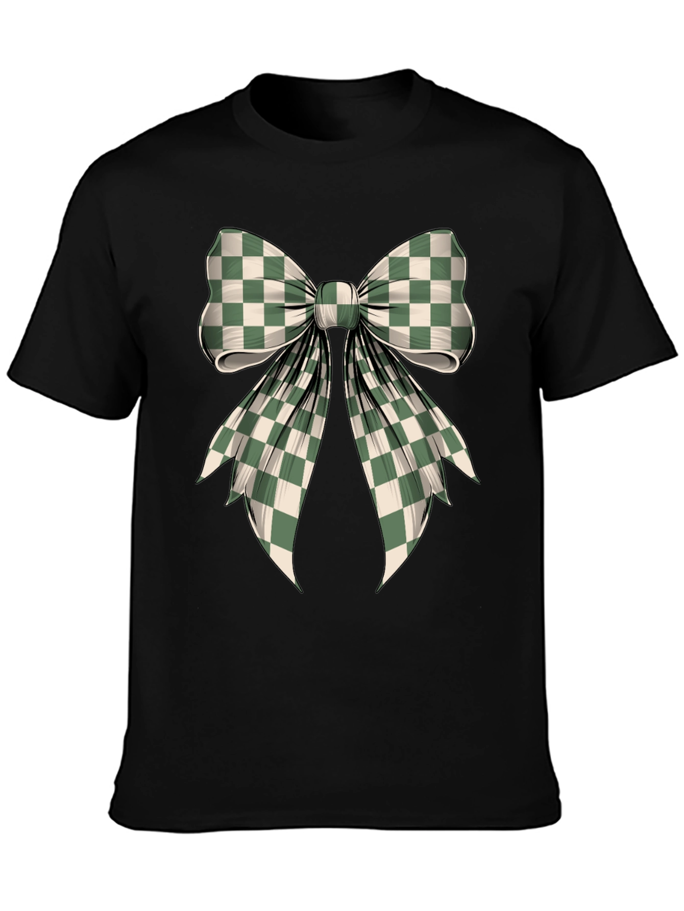 Checkered Bow Graphic Tee