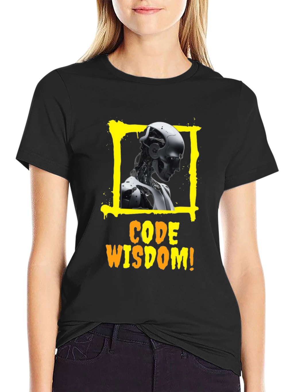 Code Wisdom T-Shirt: AI Robot Graphic Tee