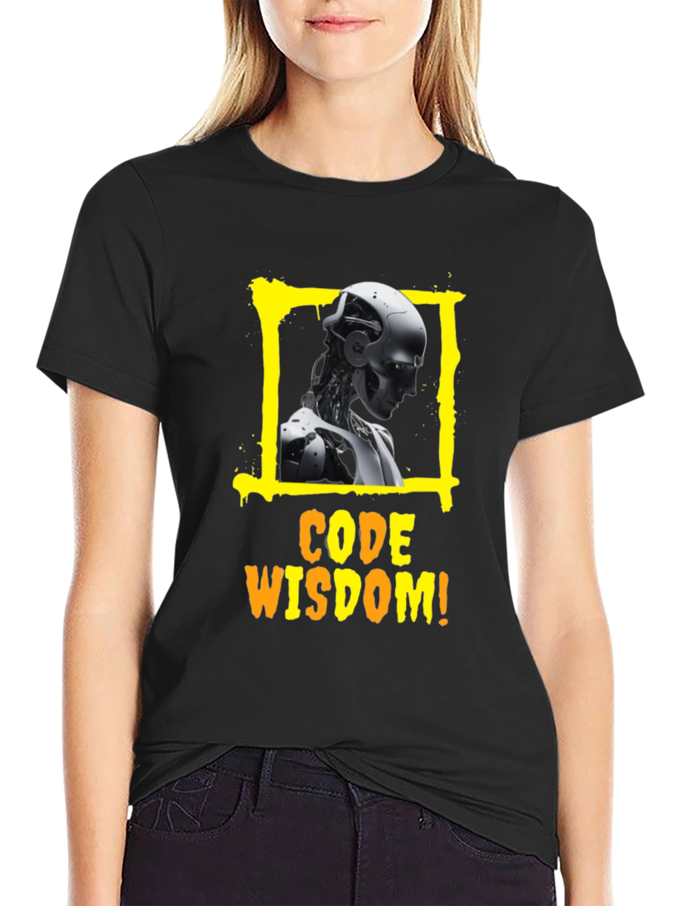 Code Wisdom T-Shirt: AI Robot Graphic Tee