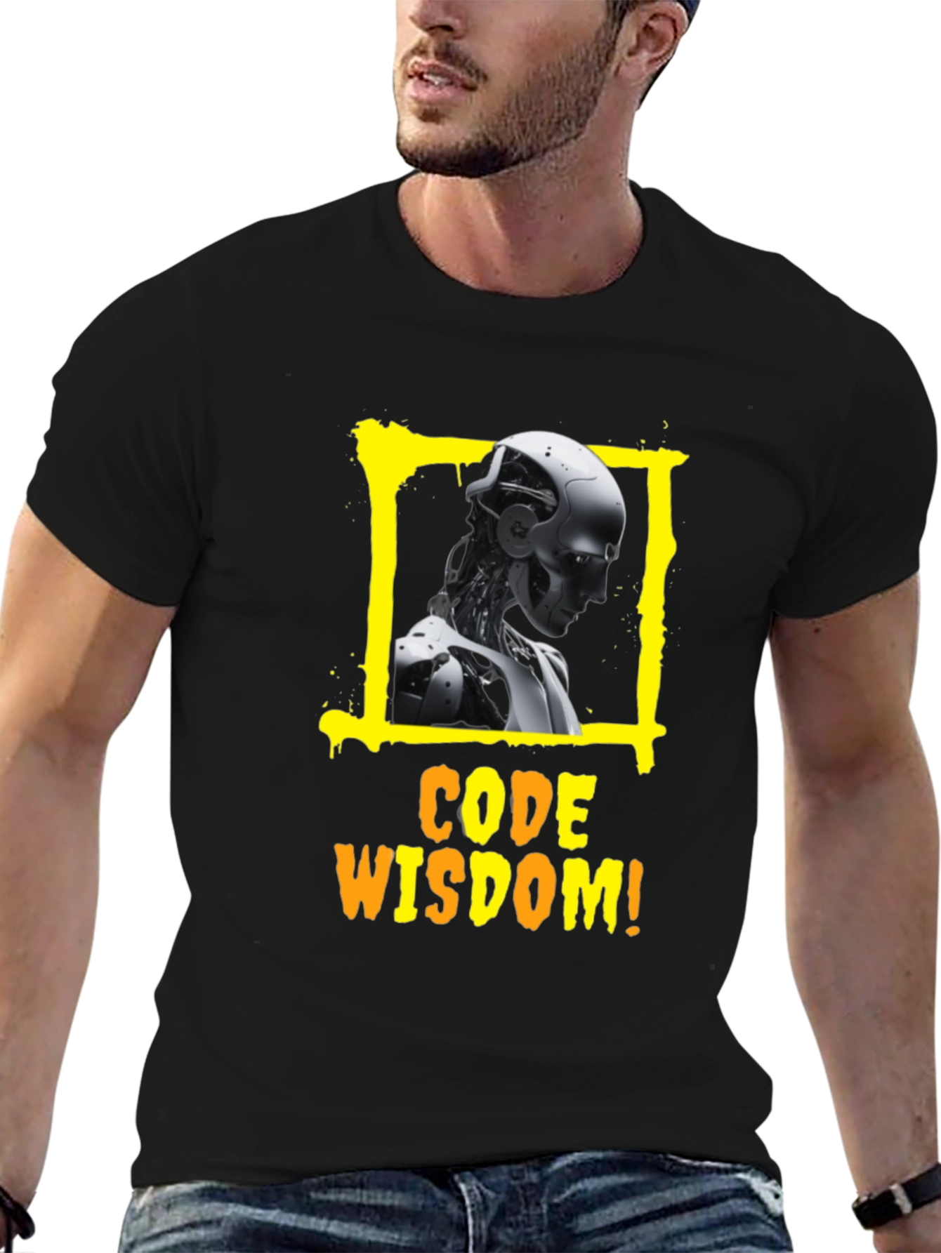 Code Wisdom T-Shirt: AI Robot Graphic Tee