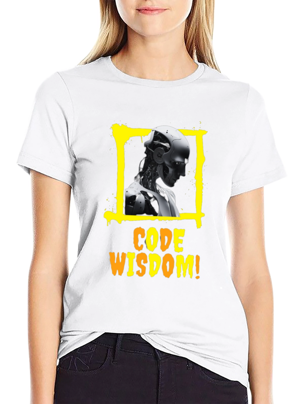 Code Wisdom T-Shirt: AI Robot Graphic Tee