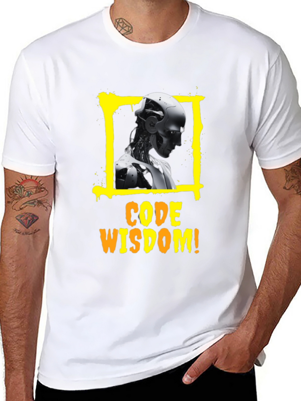 Code Wisdom T-Shirt: AI Robot Graphic Tee