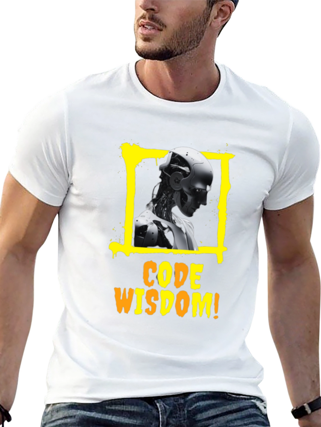 Code Wisdom T-Shirt: AI Robot Graphic Tee