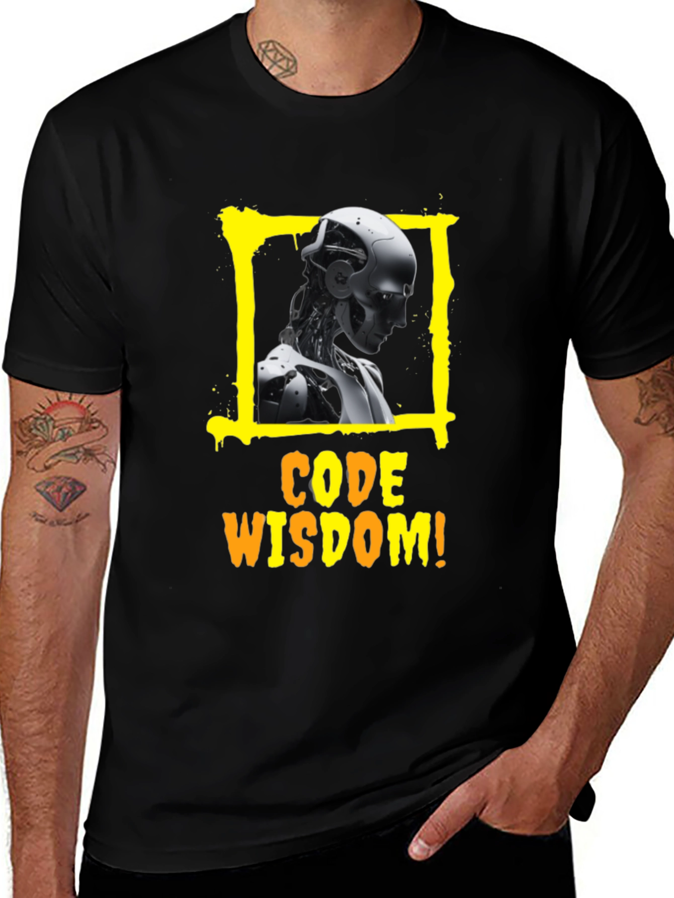 Code Wisdom T-Shirt: AI Robot Graphic Tee