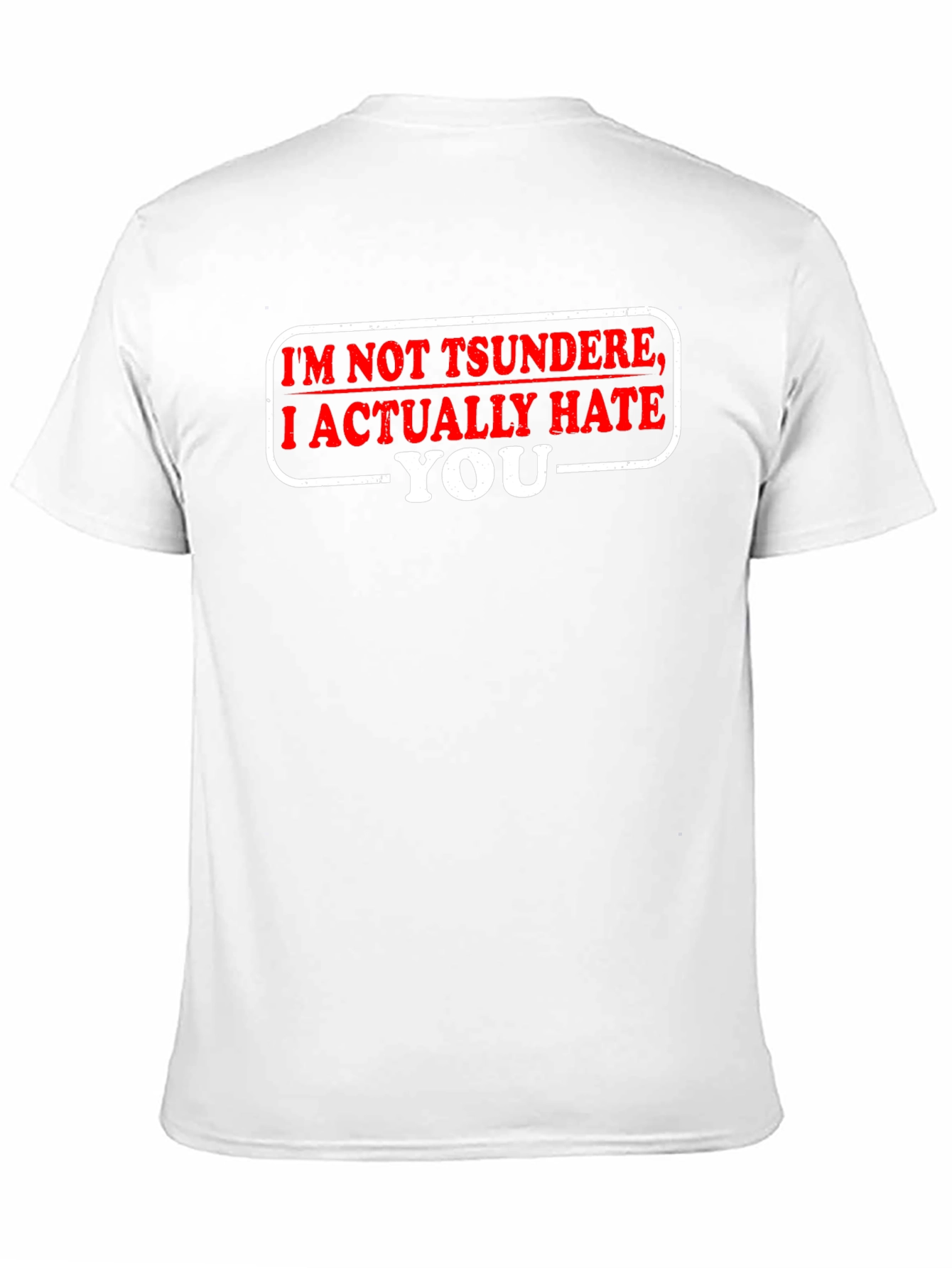 Tsundere Hate You Funny Black T-Shirt