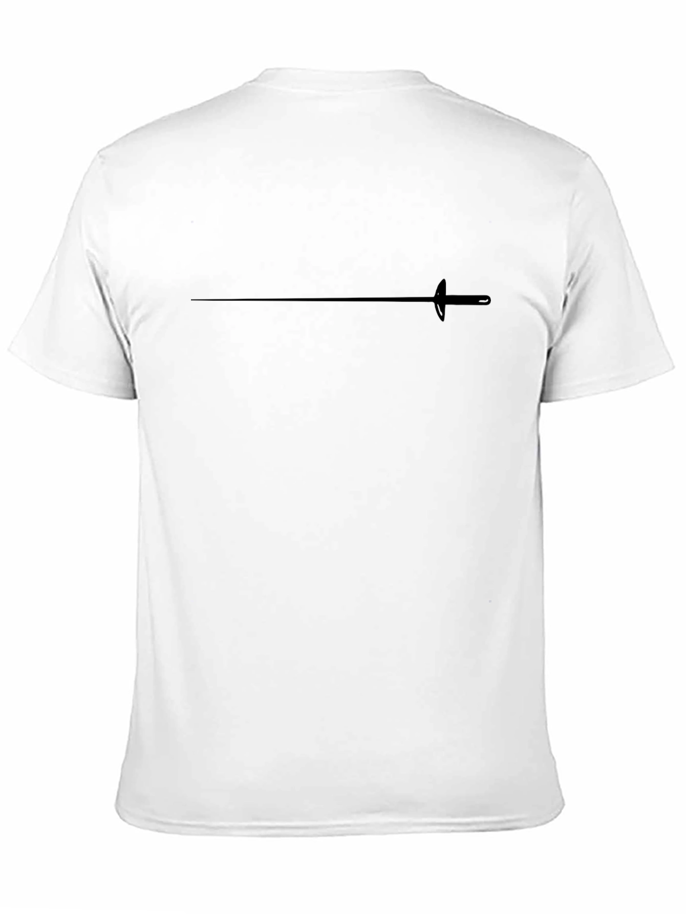 Fencing Foil Black T-Shirt Minimalist Design
