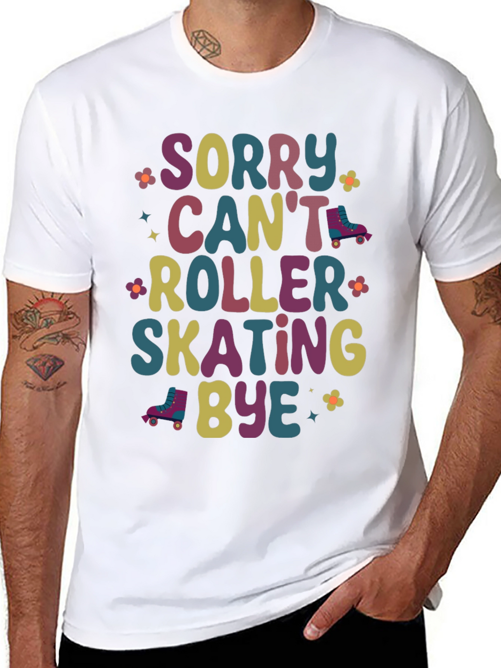 Sorry Cant Roller Skating Bye Graphic Tee