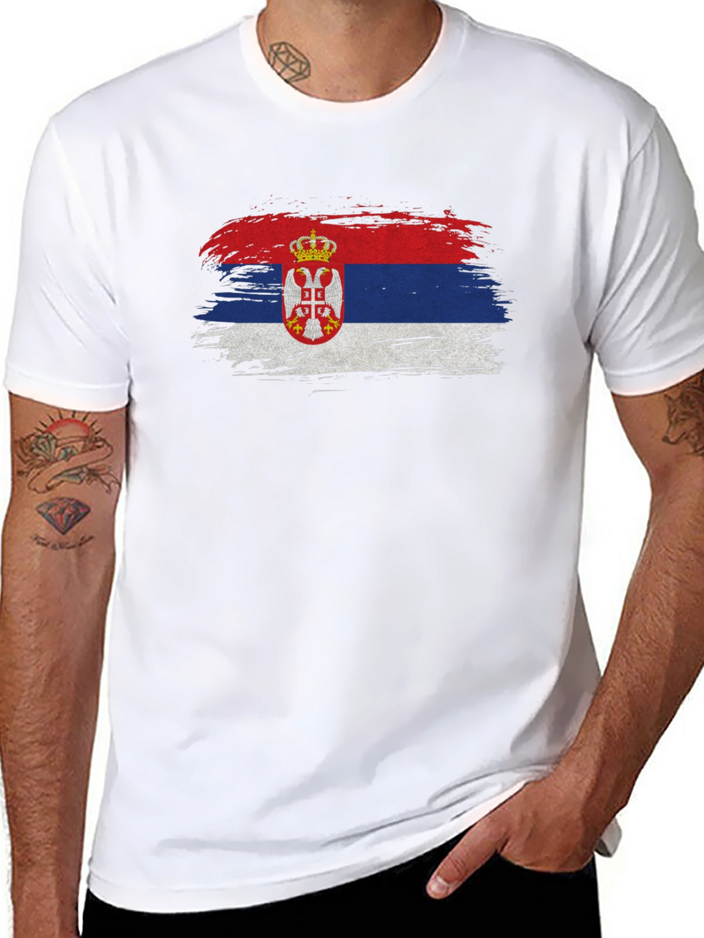 Serbian Flag Graphic Tee