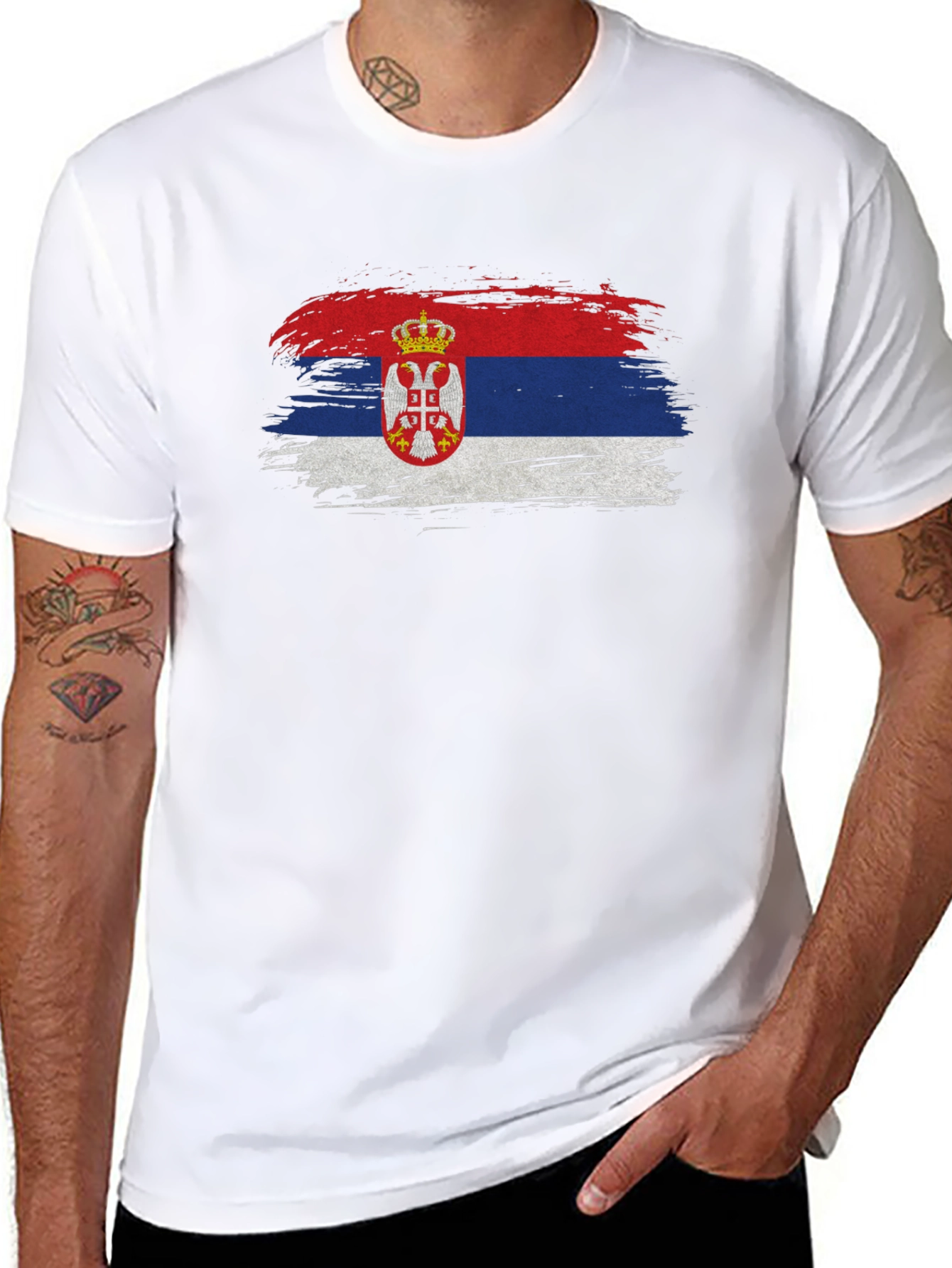 Serbian Flag Graphic Tee