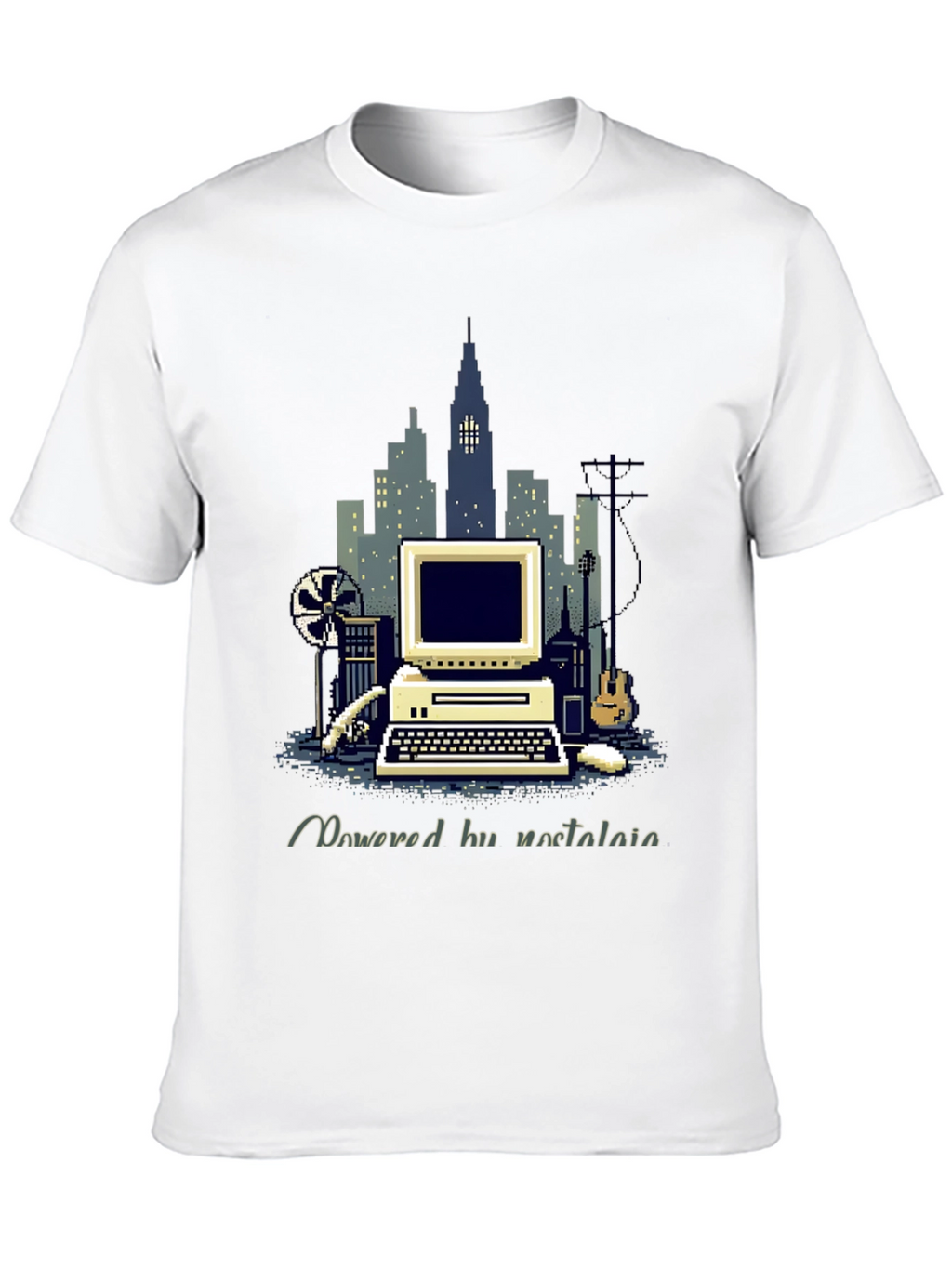Retro Computer Pixel Art T-Shirt