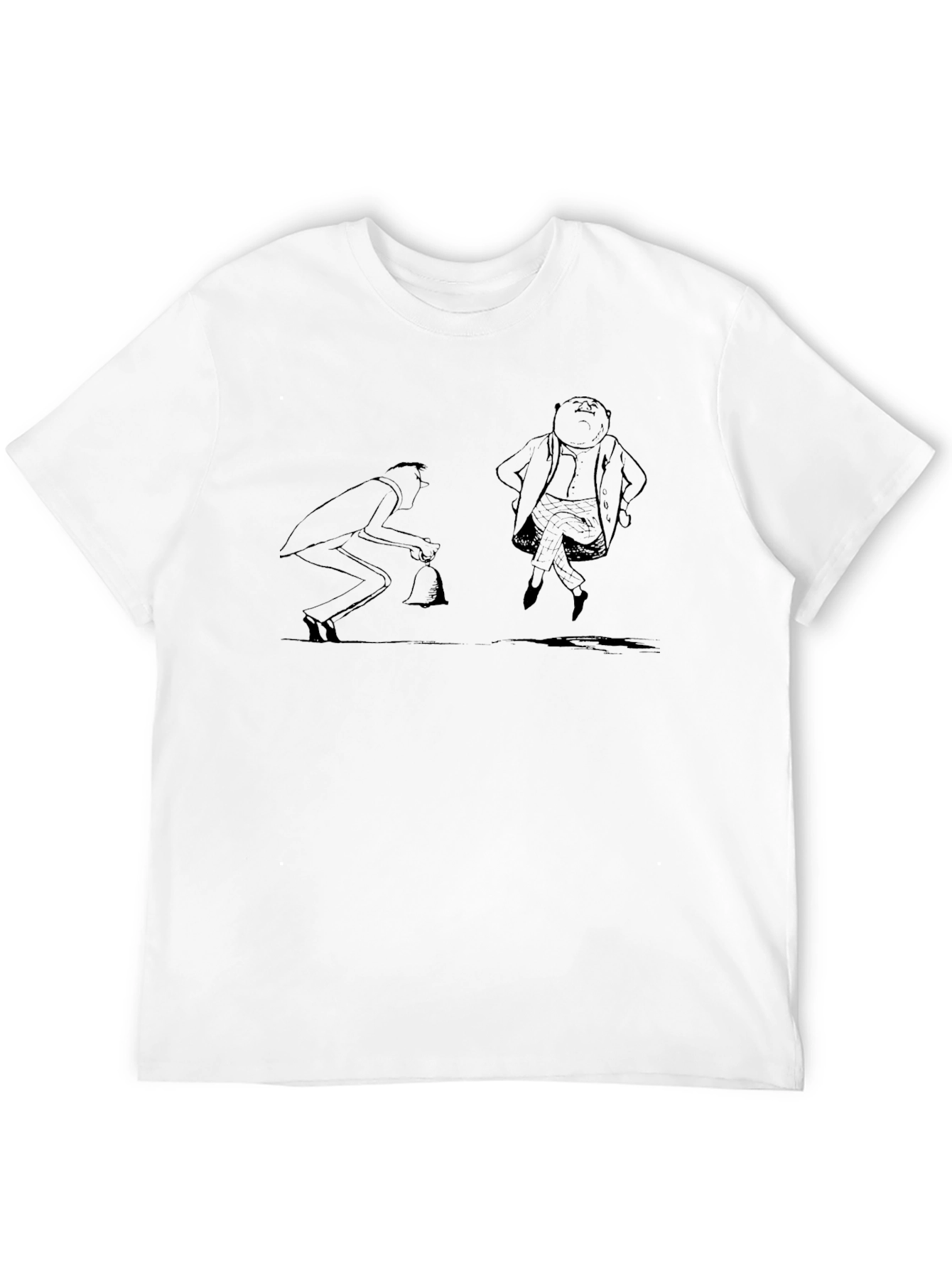 Funny Cartoon Graphic Black T-Shirt