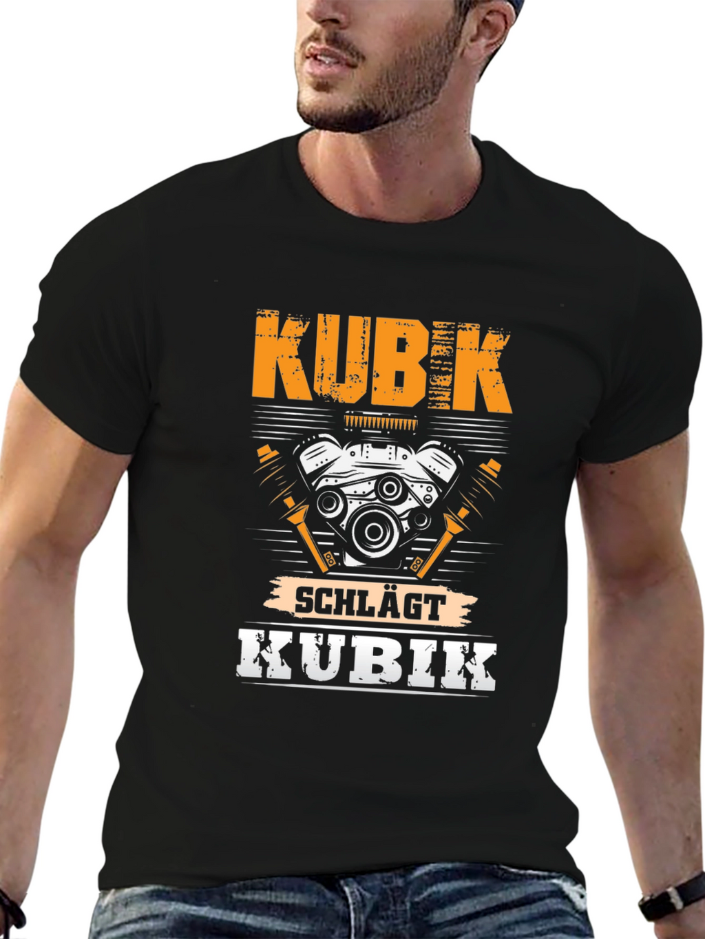 KUBIK t-shirt - Engine Design Tee - Black