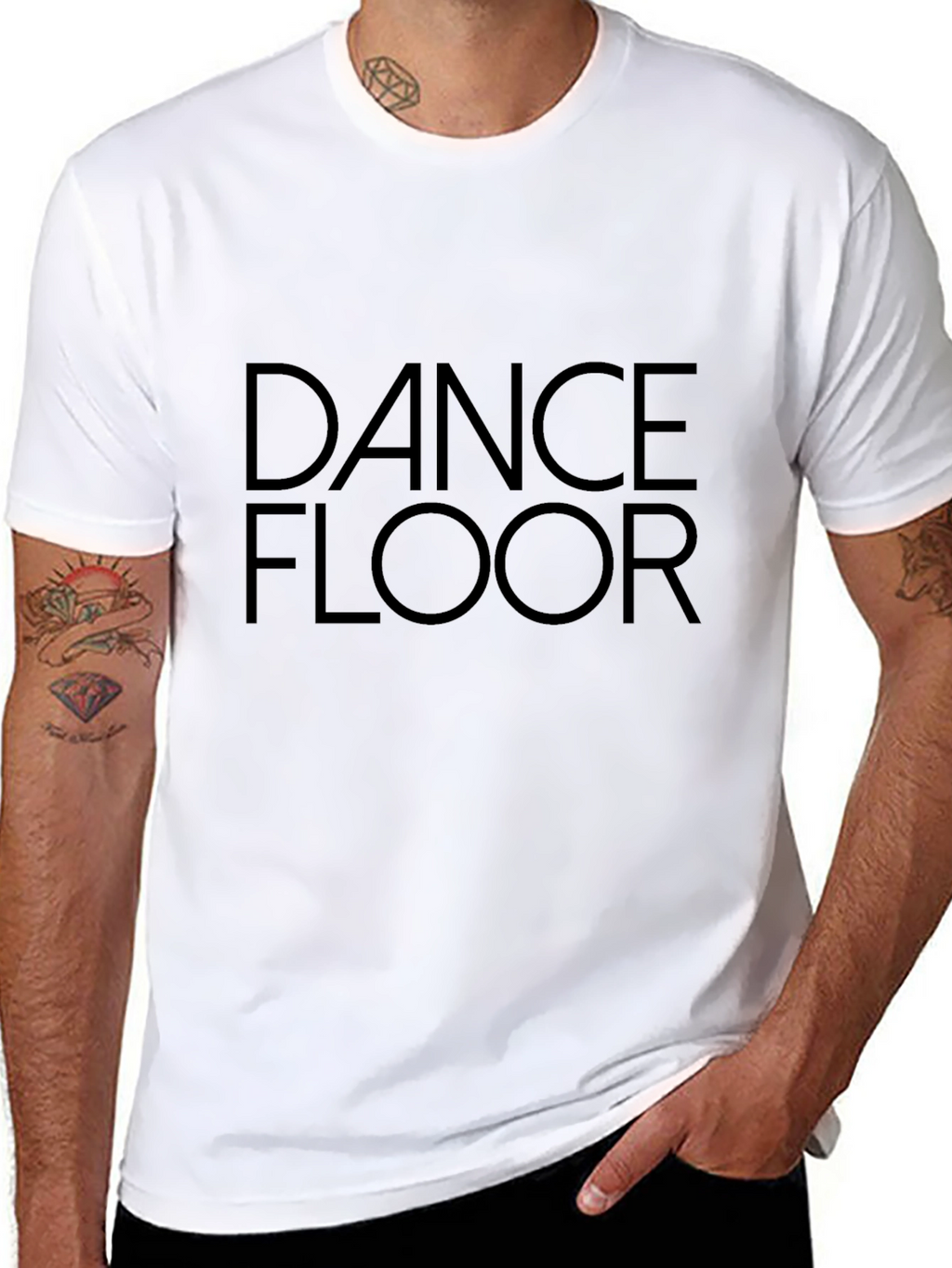 Dance Floor Black T-Shirt - Stylish Club Wear