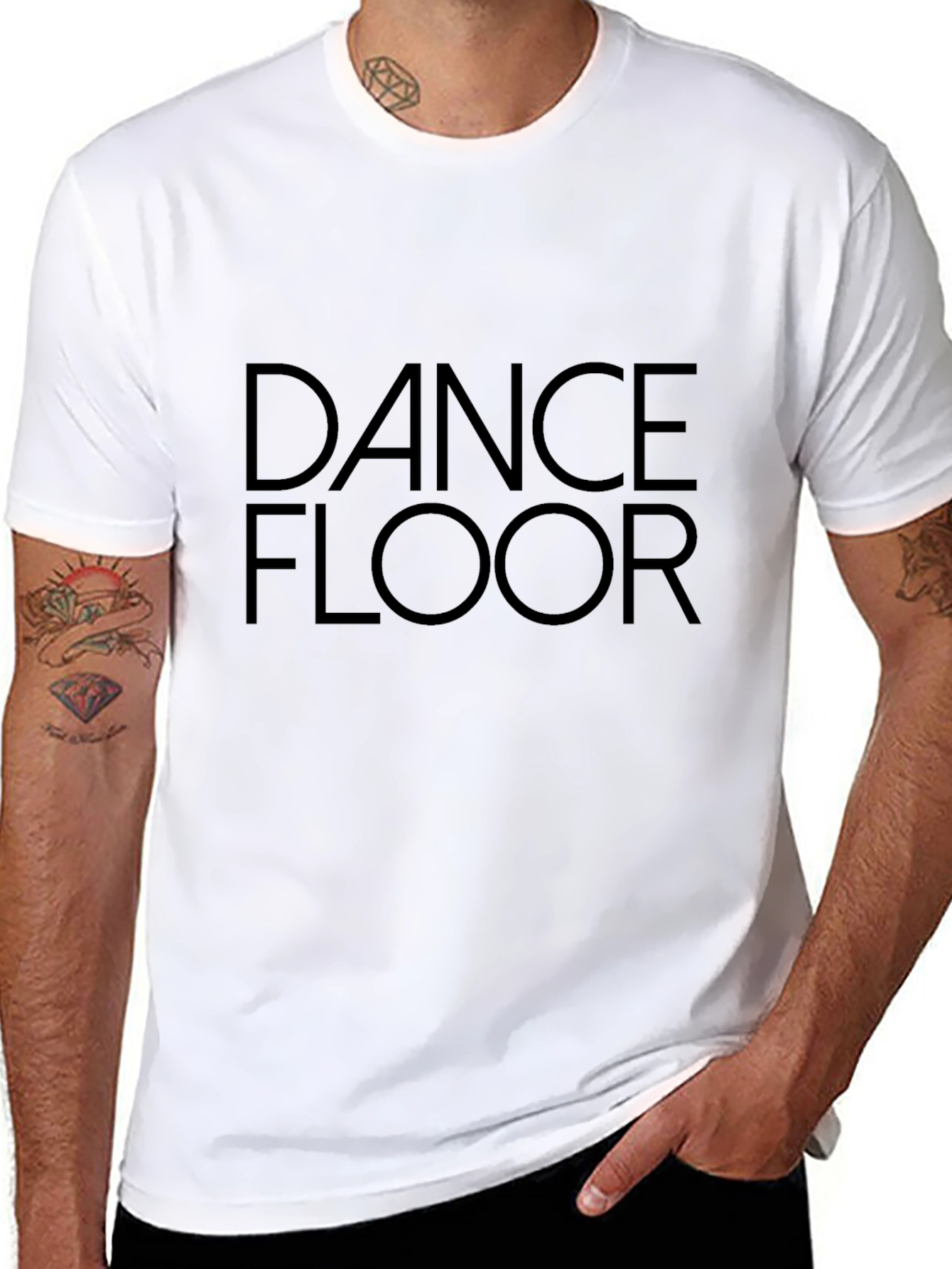 Dance Floor Black T-Shirt - Stylish Club Wear