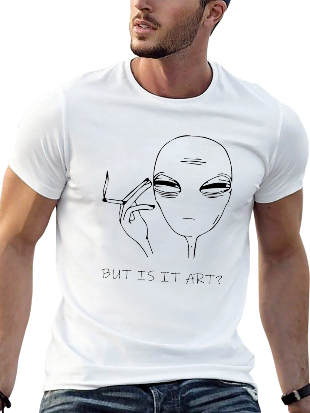Alien Smoking But Is It Art? Graphic Tee