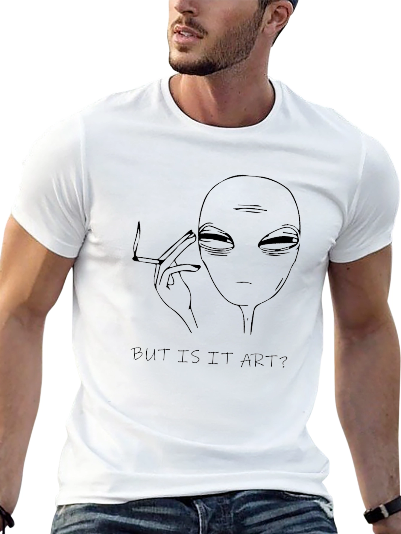 Alien Smoking But Is It Art? Graphic Tee