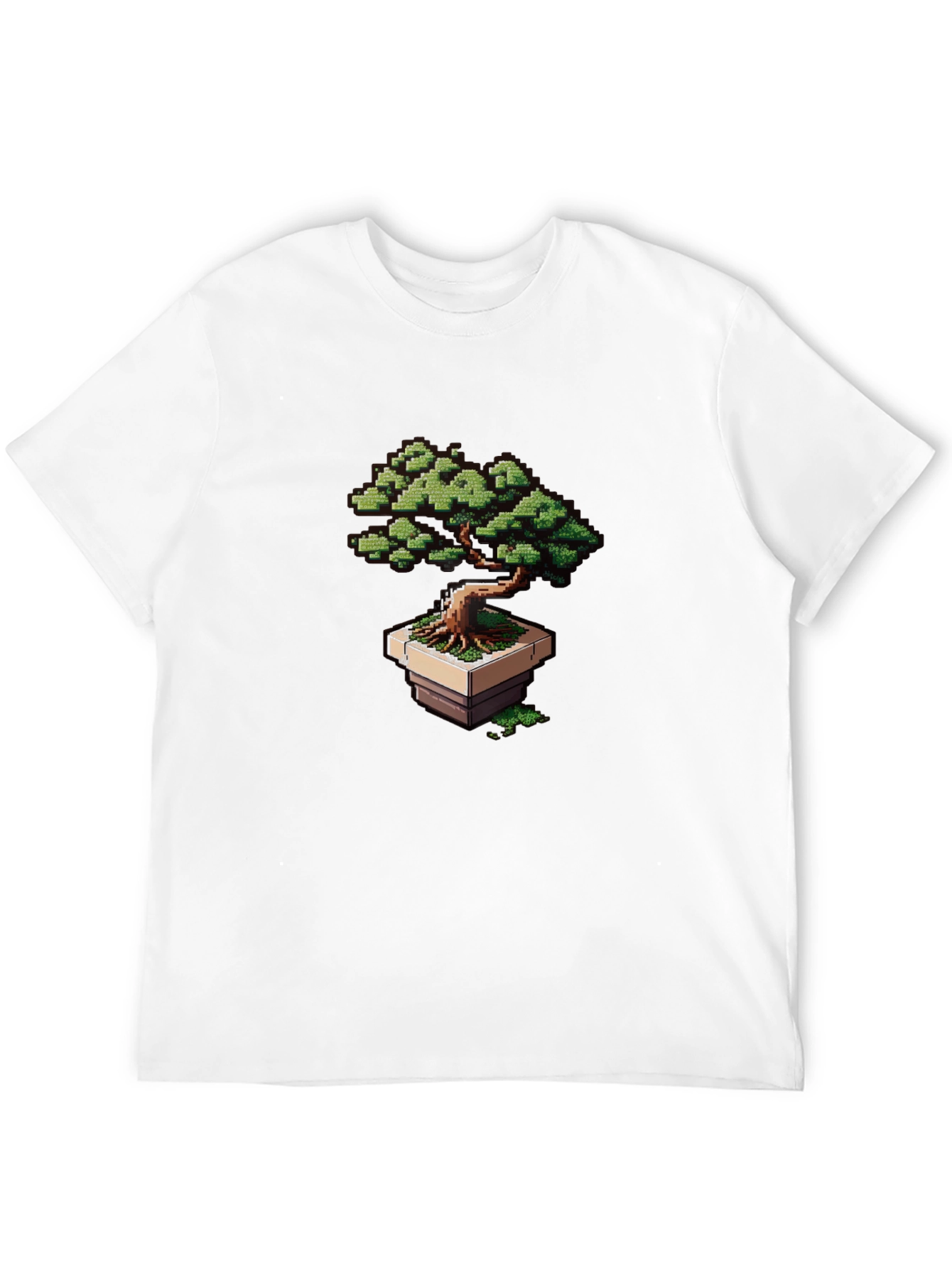 Pixel Art Bonsai Tree Graphic Tee