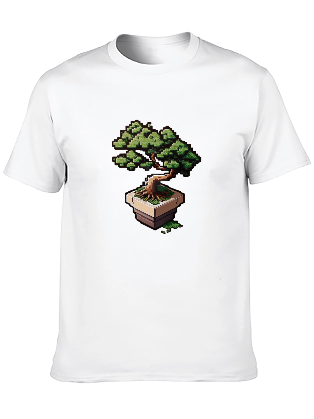 Pixel Art Bonsai Tree Graphic Tee