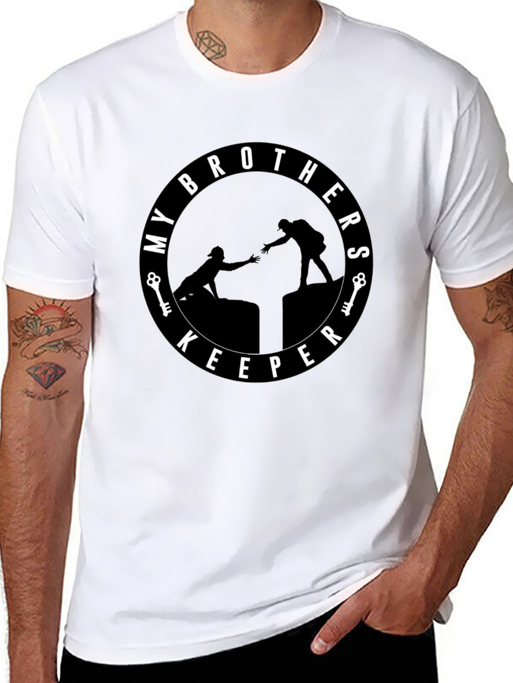 My Brothers Keeper Black Graphic Tee