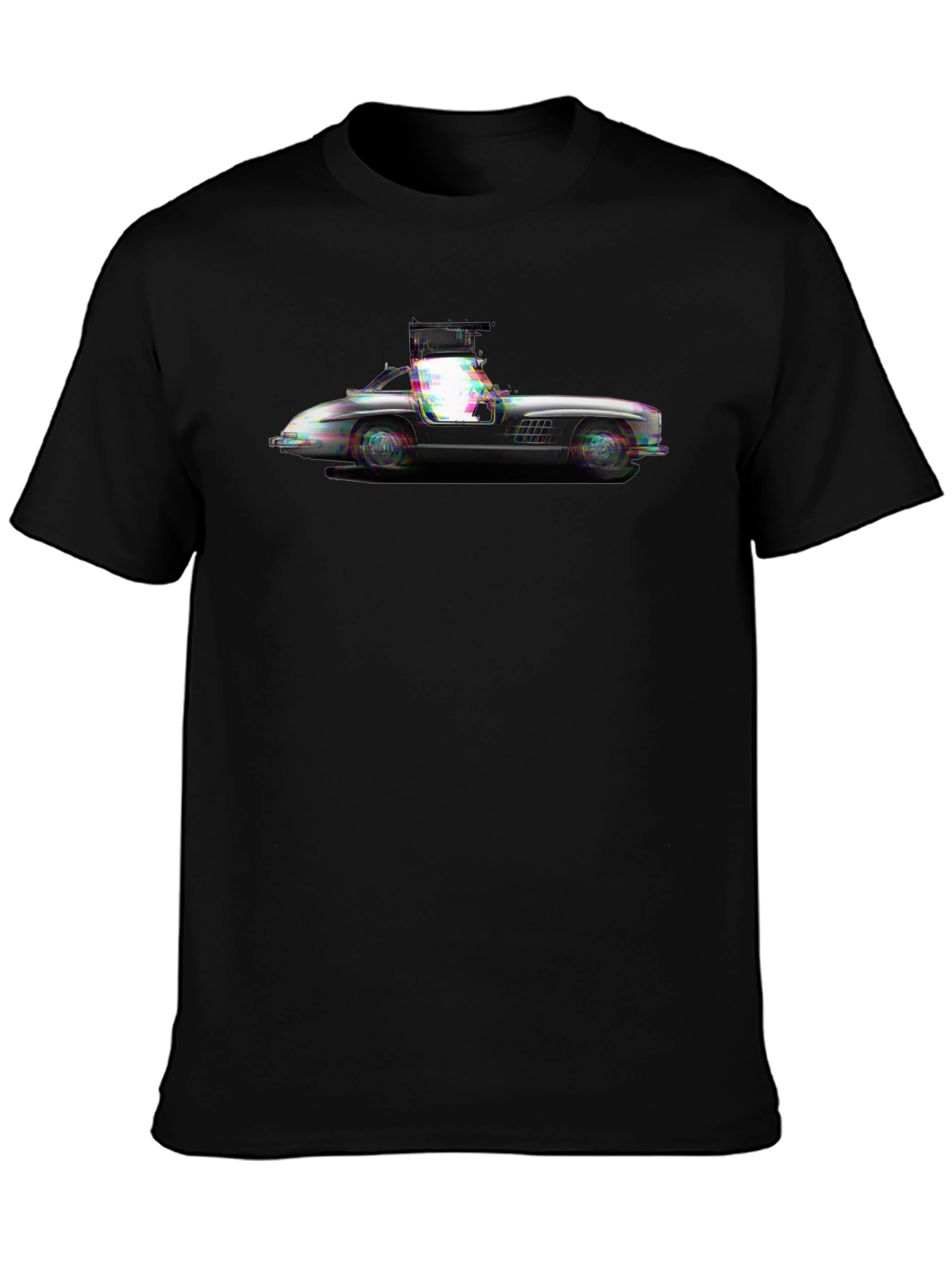 Sleek Car Graphic Tee - Black