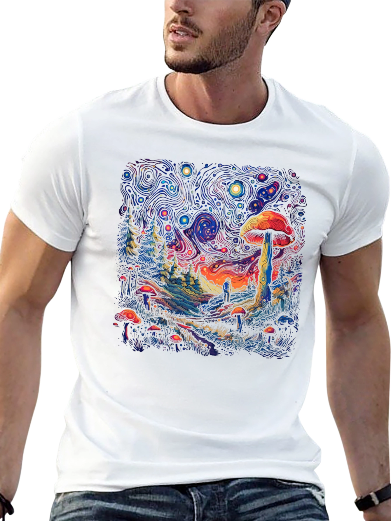 Trippy Mushroom Forest T-Shirt