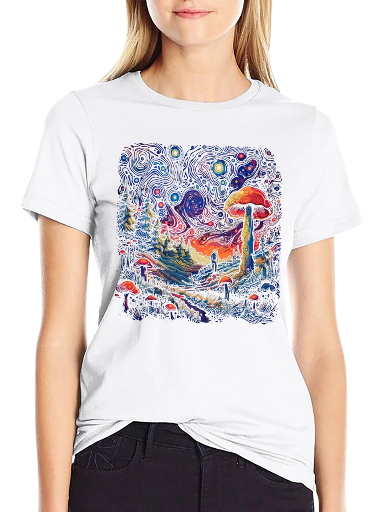 Trippy Mushroom Forest T-Shirt