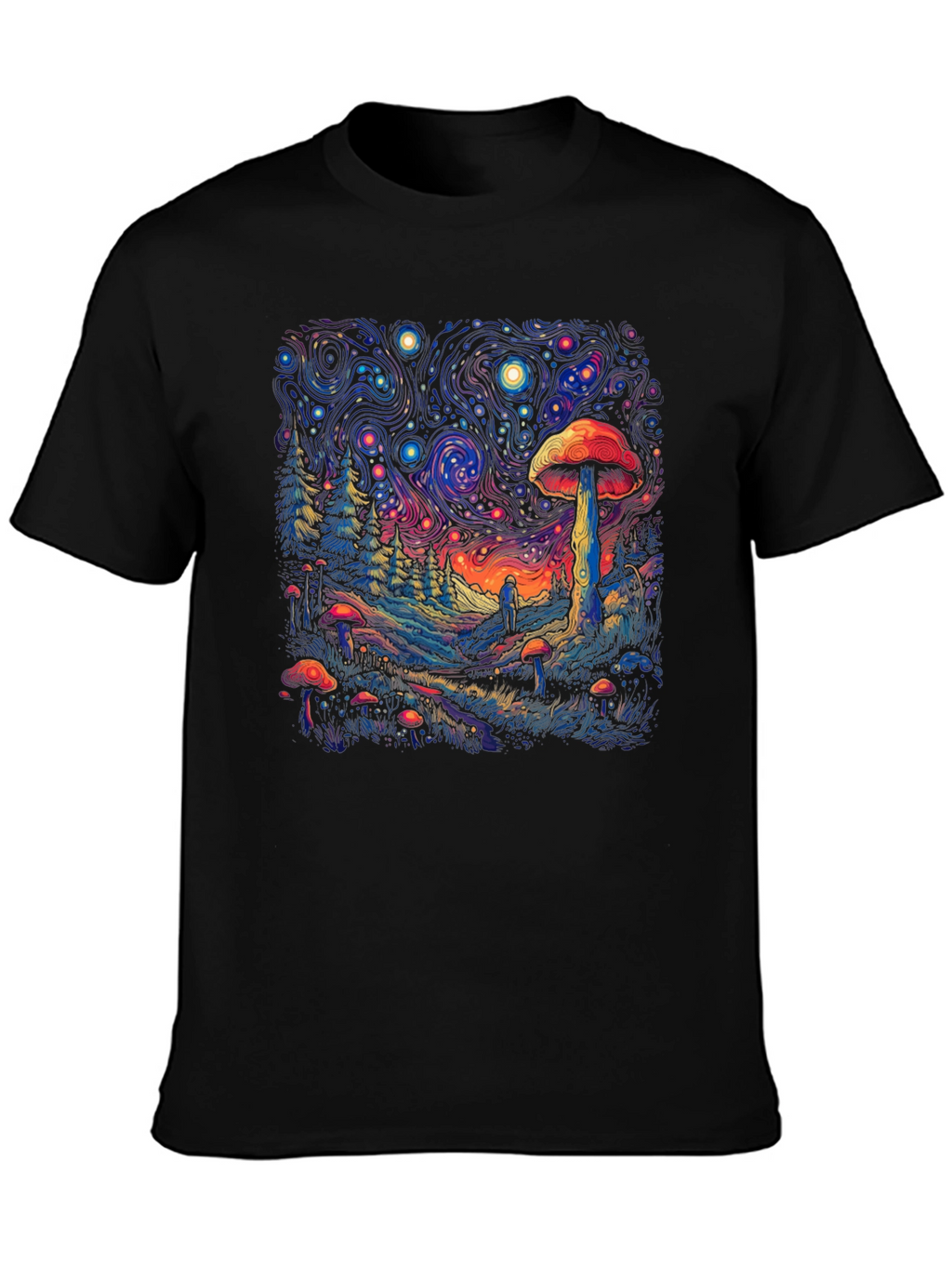 Trippy Mushroom Forest T-Shirt