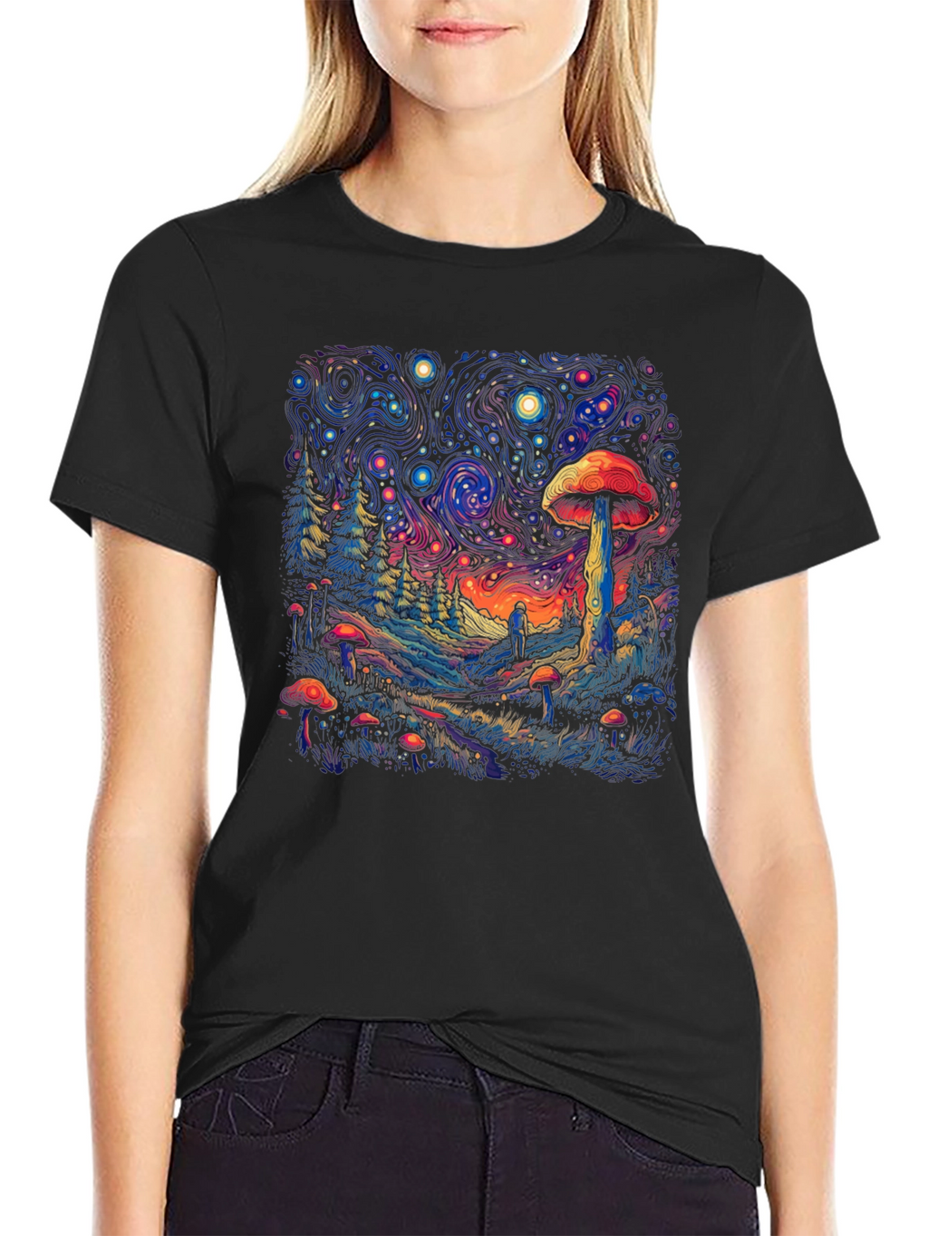 Trippy Mushroom Forest T-Shirt