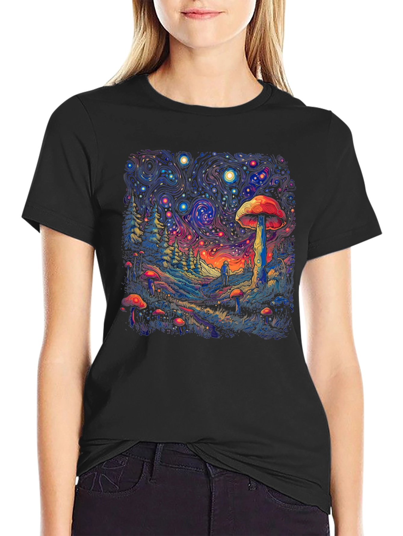 Trippy Mushroom Forest T-Shirt