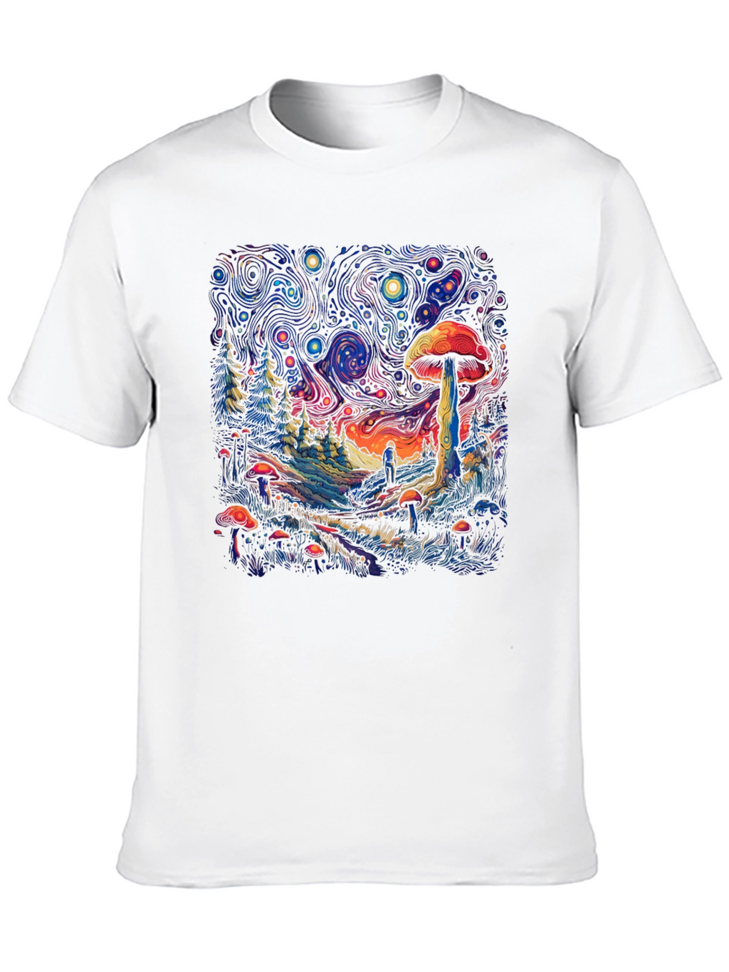 Trippy Mushroom Forest T-Shirt