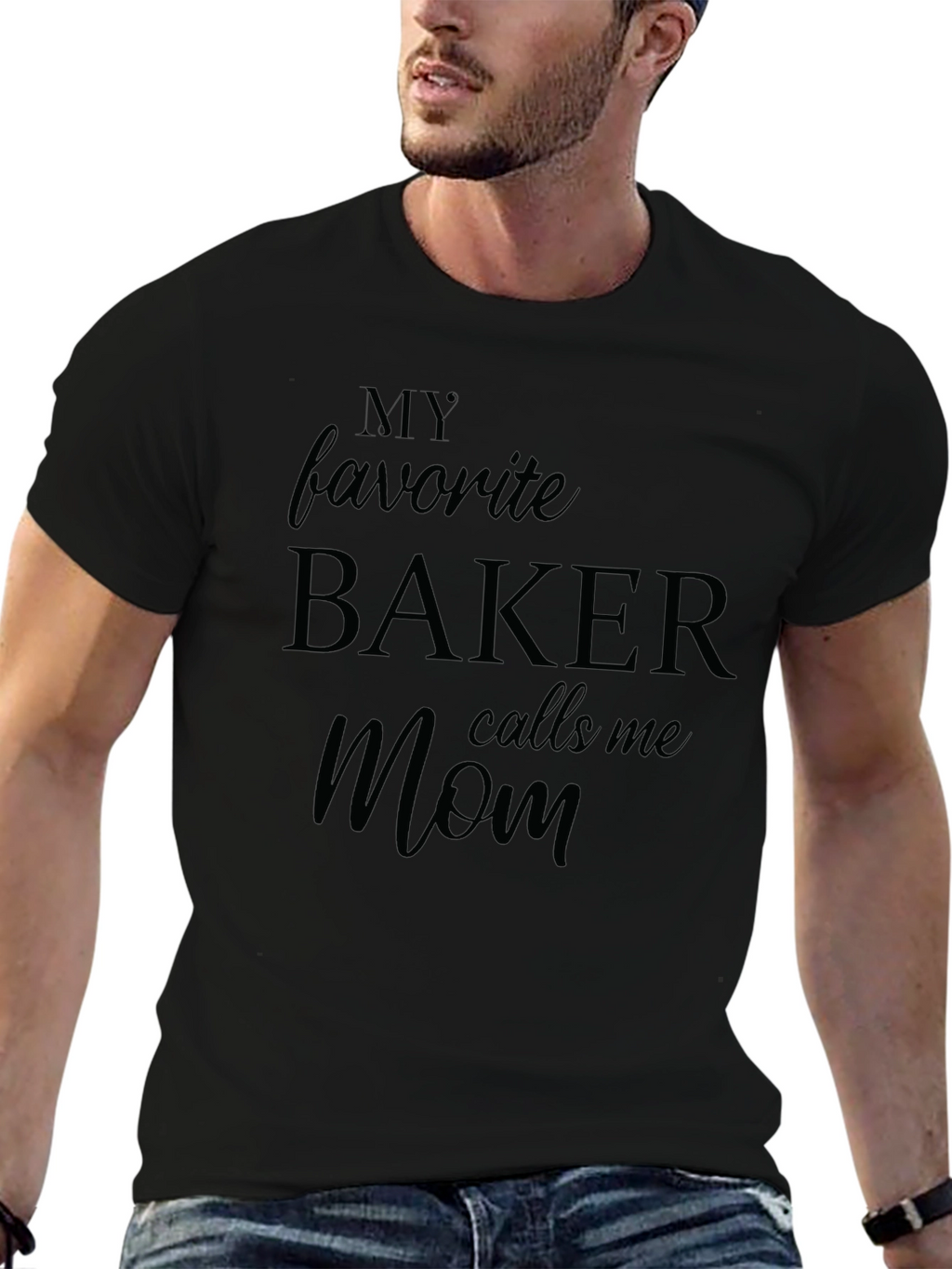 Bakers Mom T-Shirt - Black Short Sleeve
