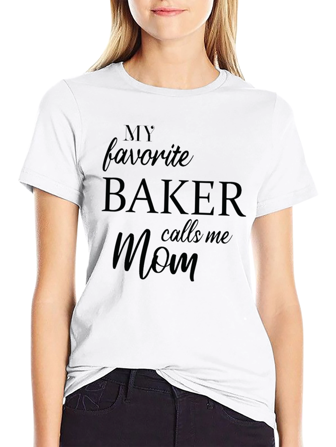 Bakers Mom T-Shirt - Black Short Sleeve