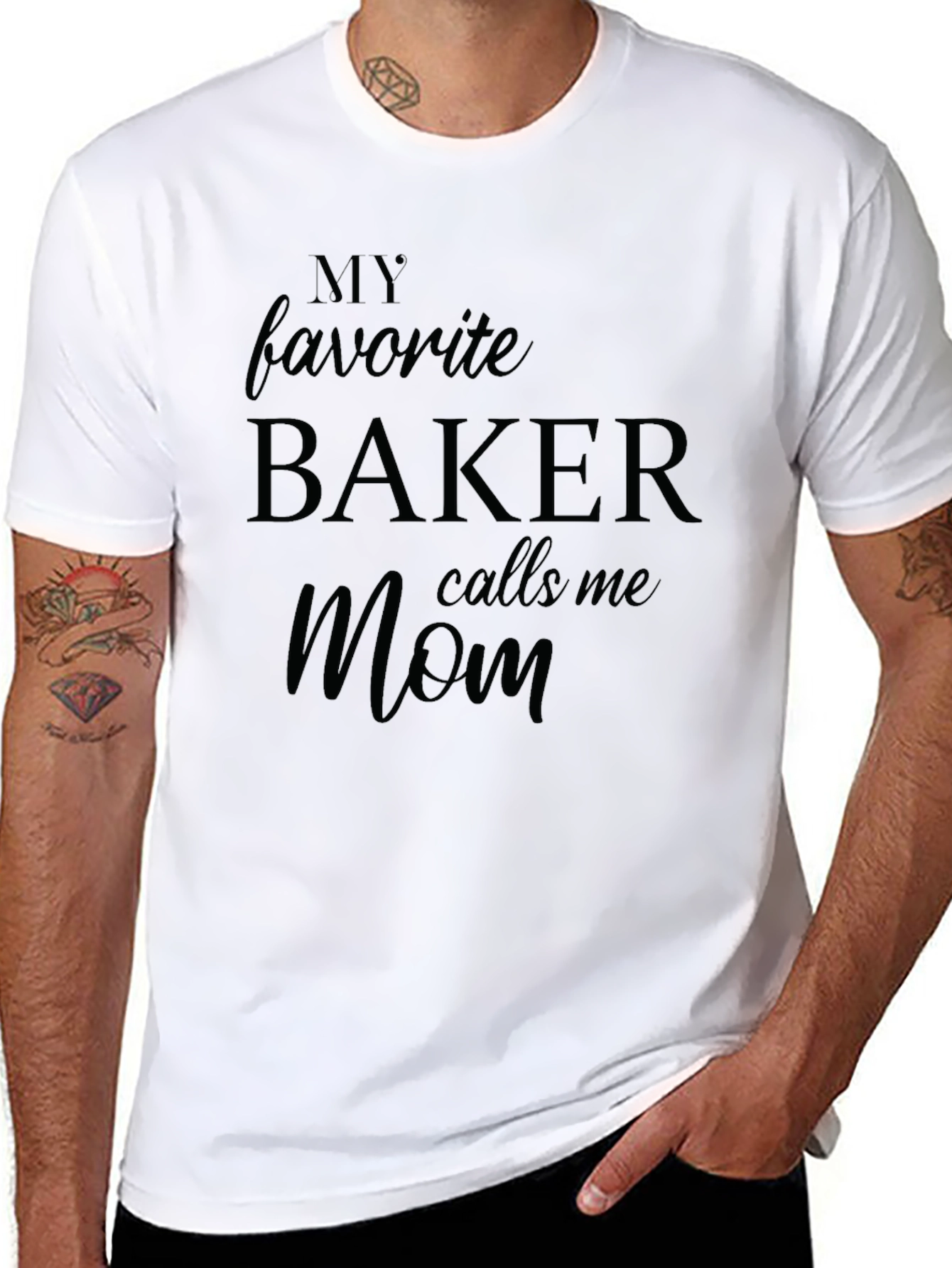 Bakers Mom T-Shirt - Black Short Sleeve