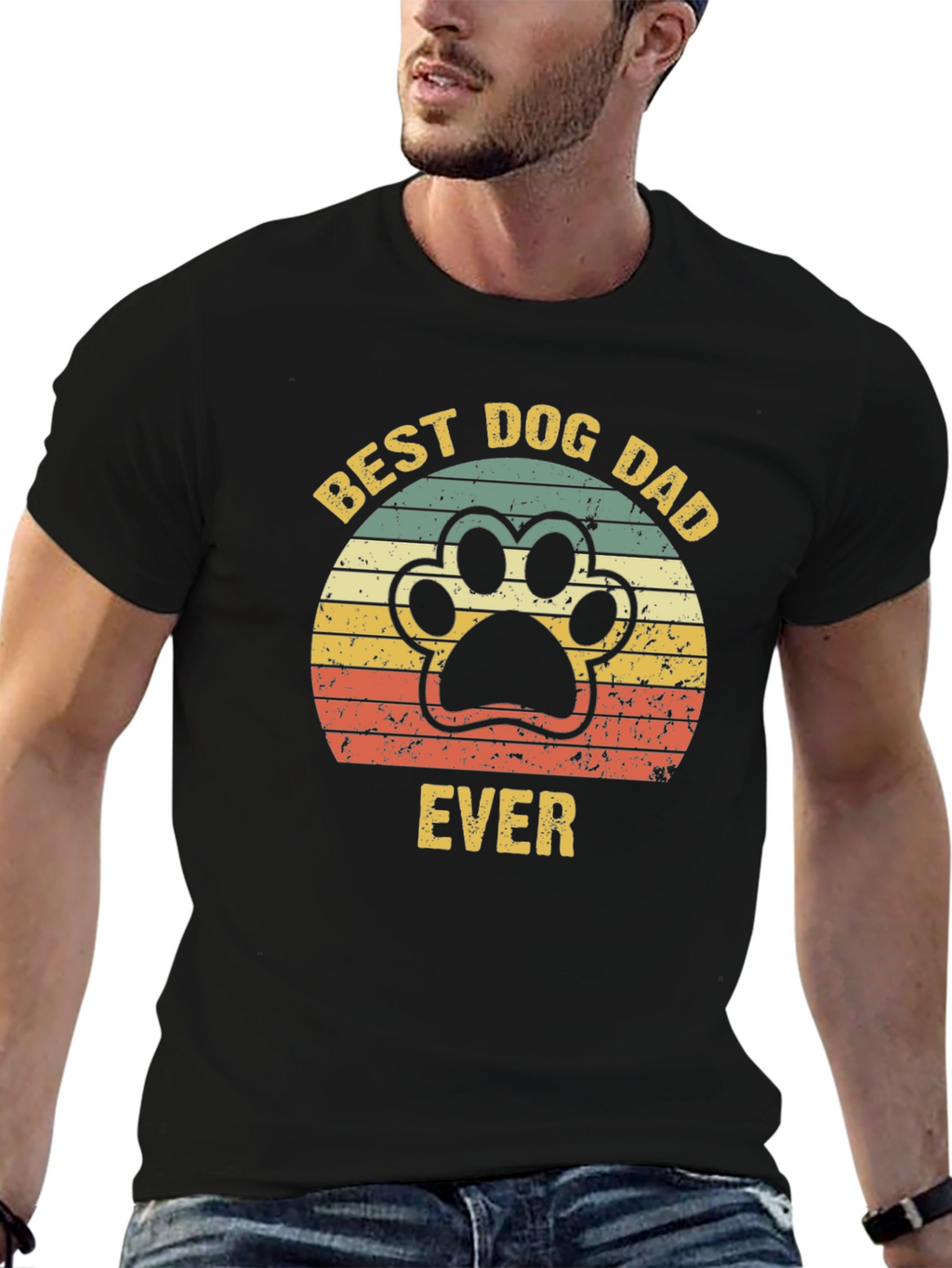Best Dog Dad Ever Graphic T-Shirt