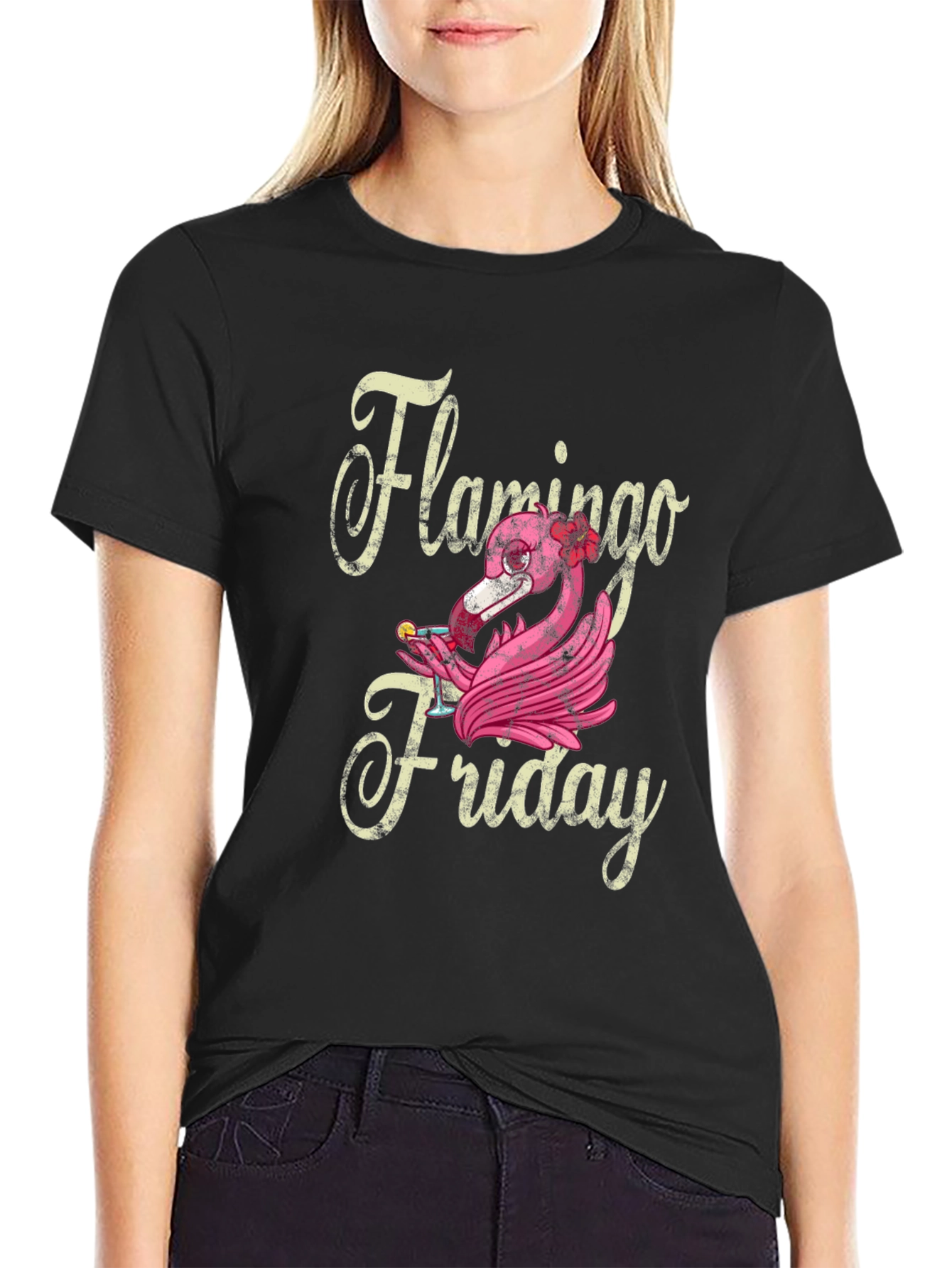 Flamingo Friday Graphic T-Shirt - Fun Weekend Vibes
