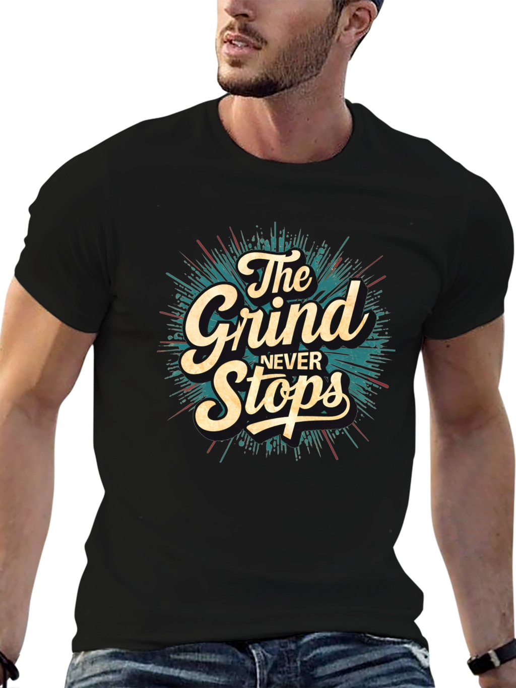 The Grind Never Stops Graphic T-Shirt