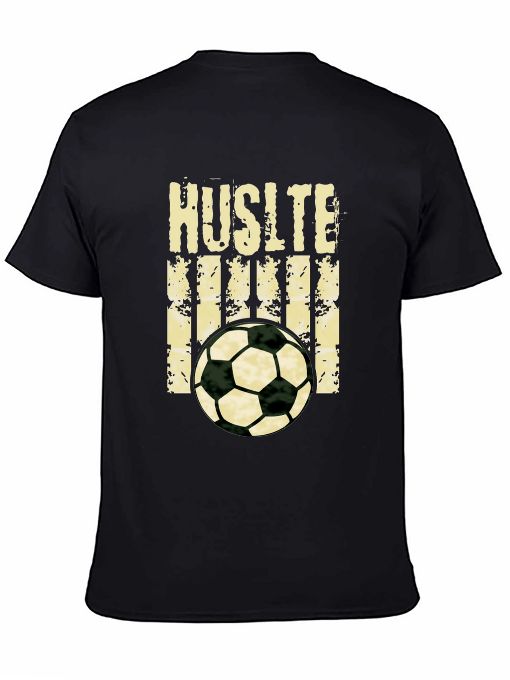 Hustle Soccer T-Shirt - Black Graphic Tee