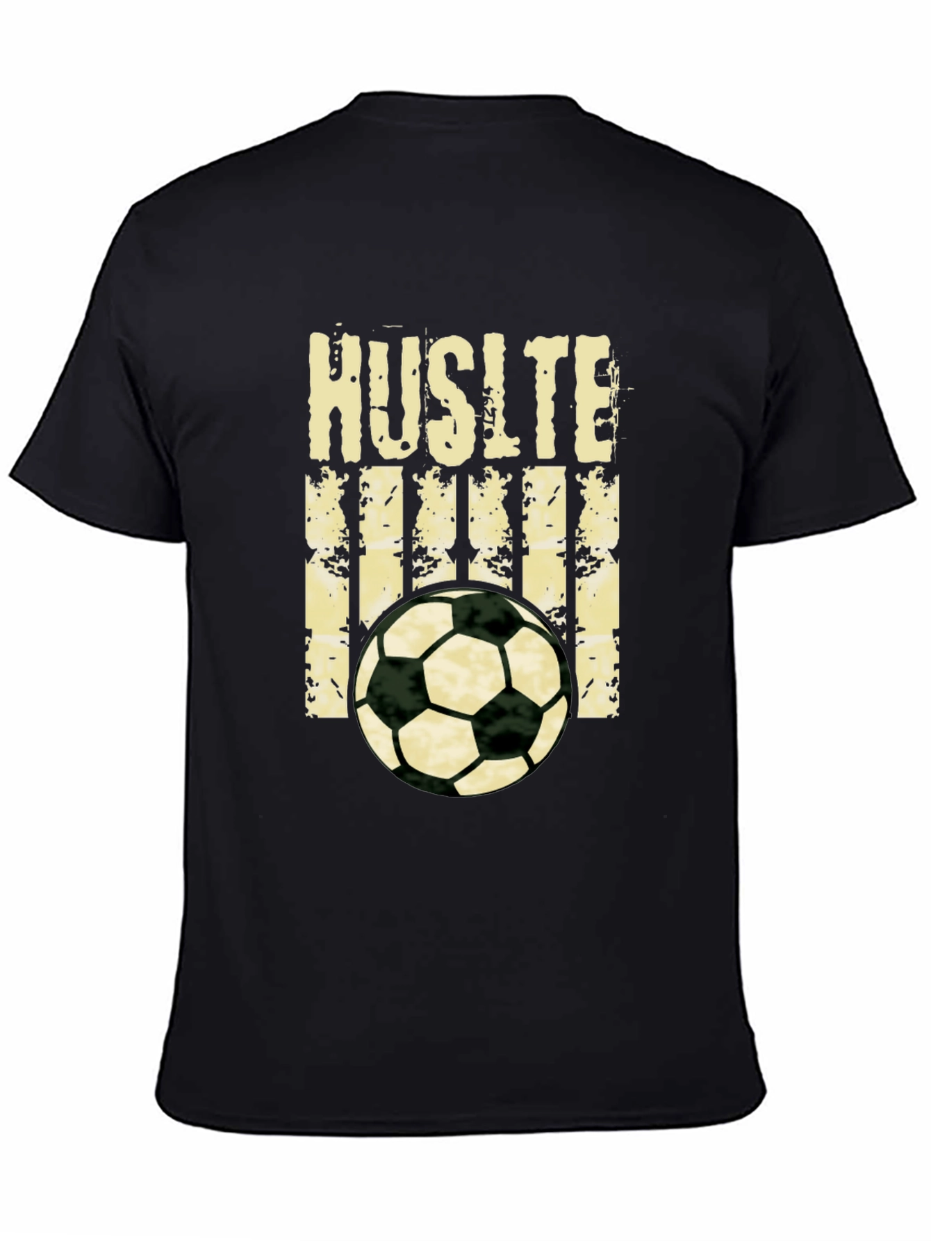 Hustle Soccer T-Shirt - Black Graphic Tee