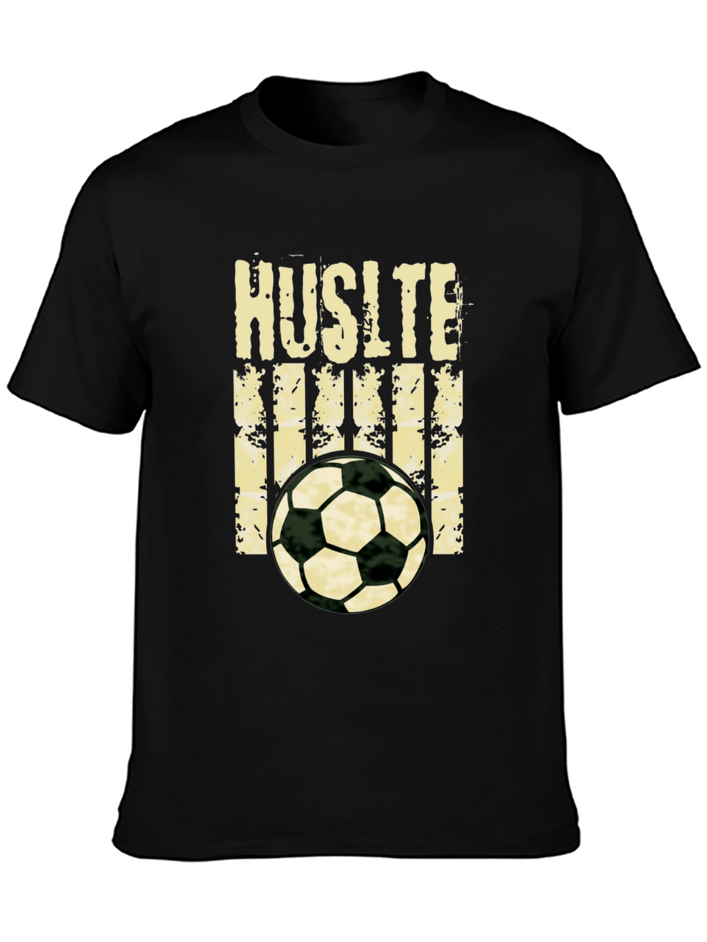 Hustle Soccer T-Shirt - Black Graphic Tee