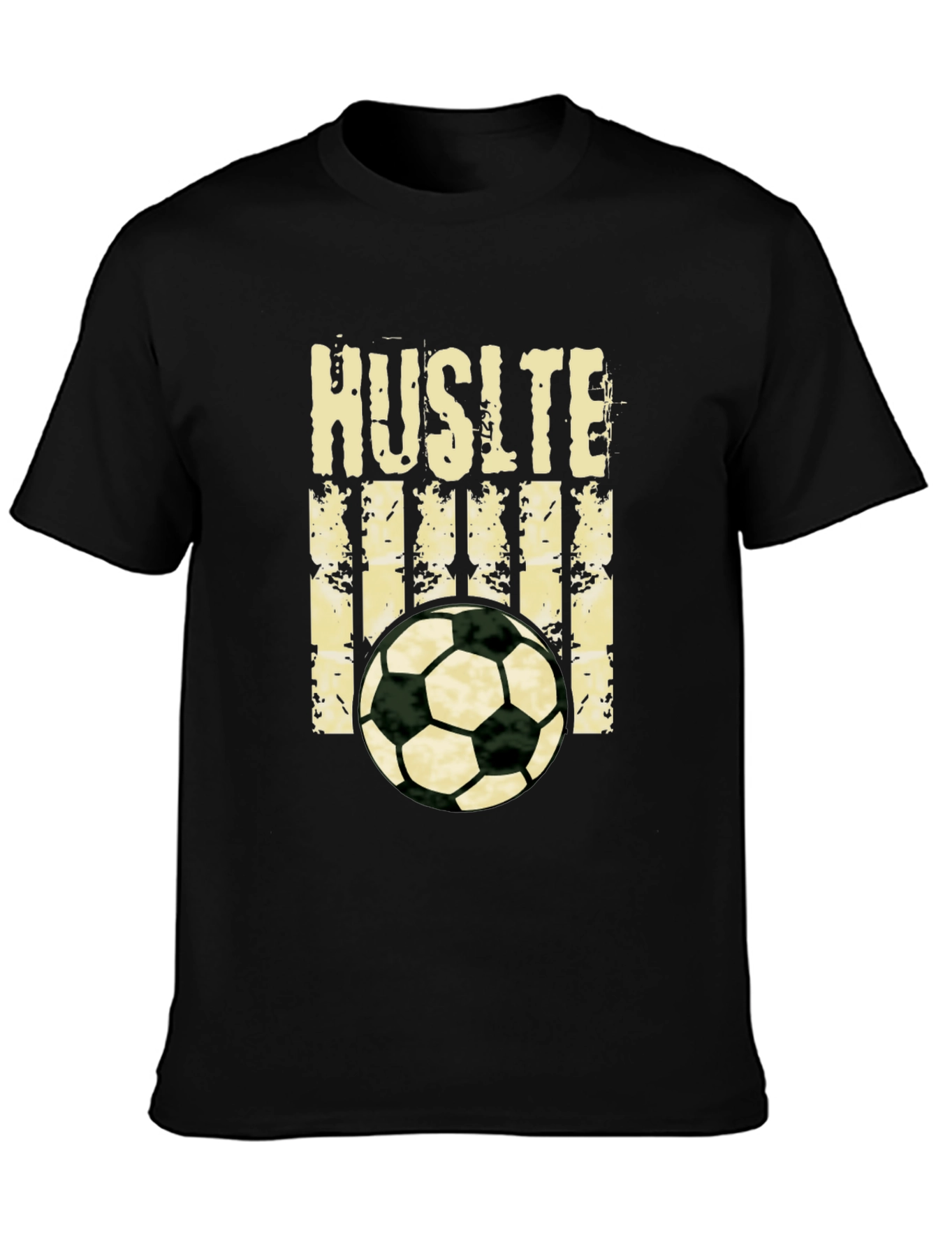 Hustle Soccer T-Shirt - Black Graphic Tee