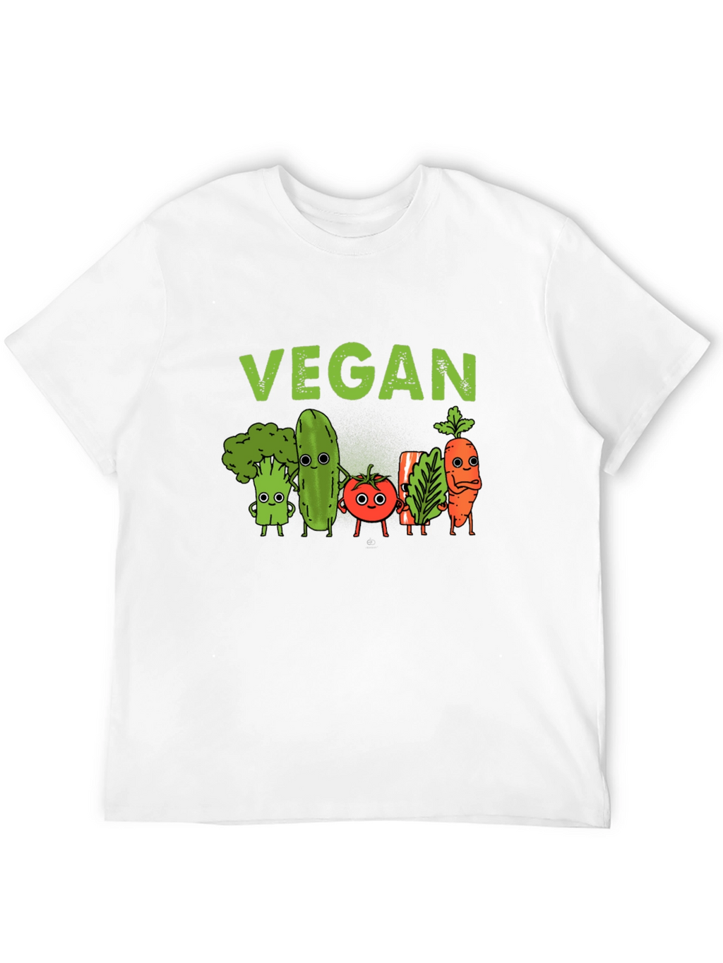 Vegan T-Shirt - Cute Cartoon Vegetables