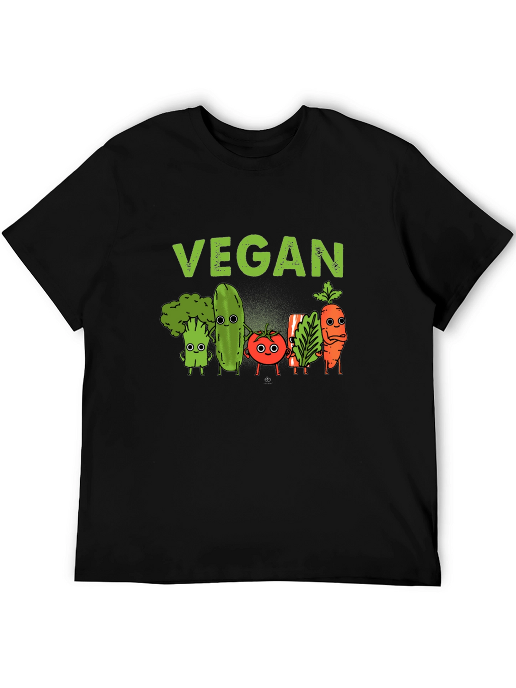Vegan T-Shirt - Cute Cartoon Vegetables